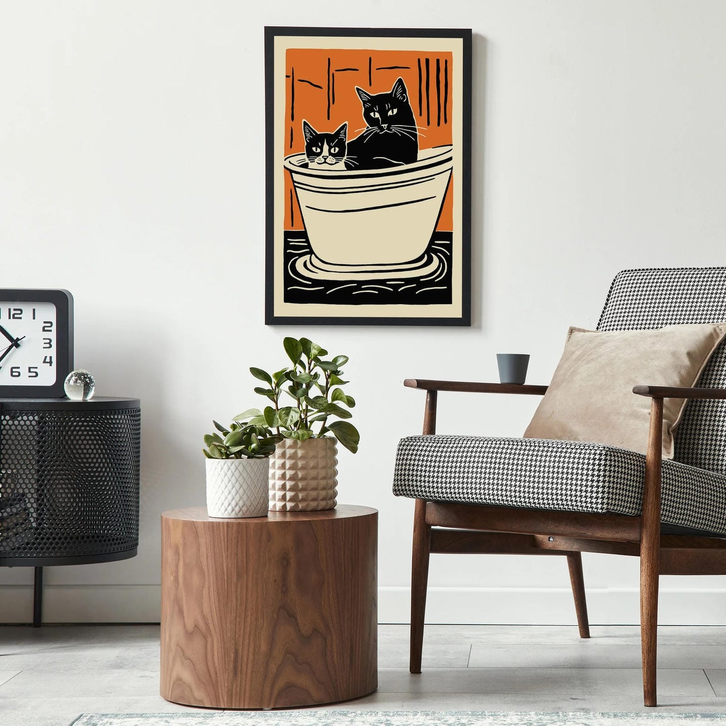 Cats taking a bath Art Print