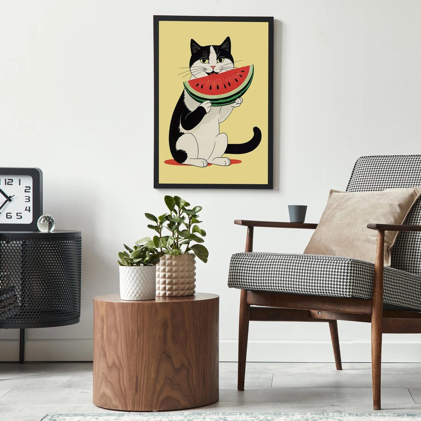 Sweet Cat Watermelon Poster
