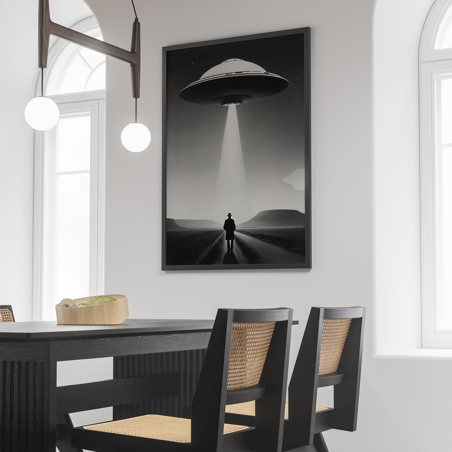 Vintage UFO Poster Print