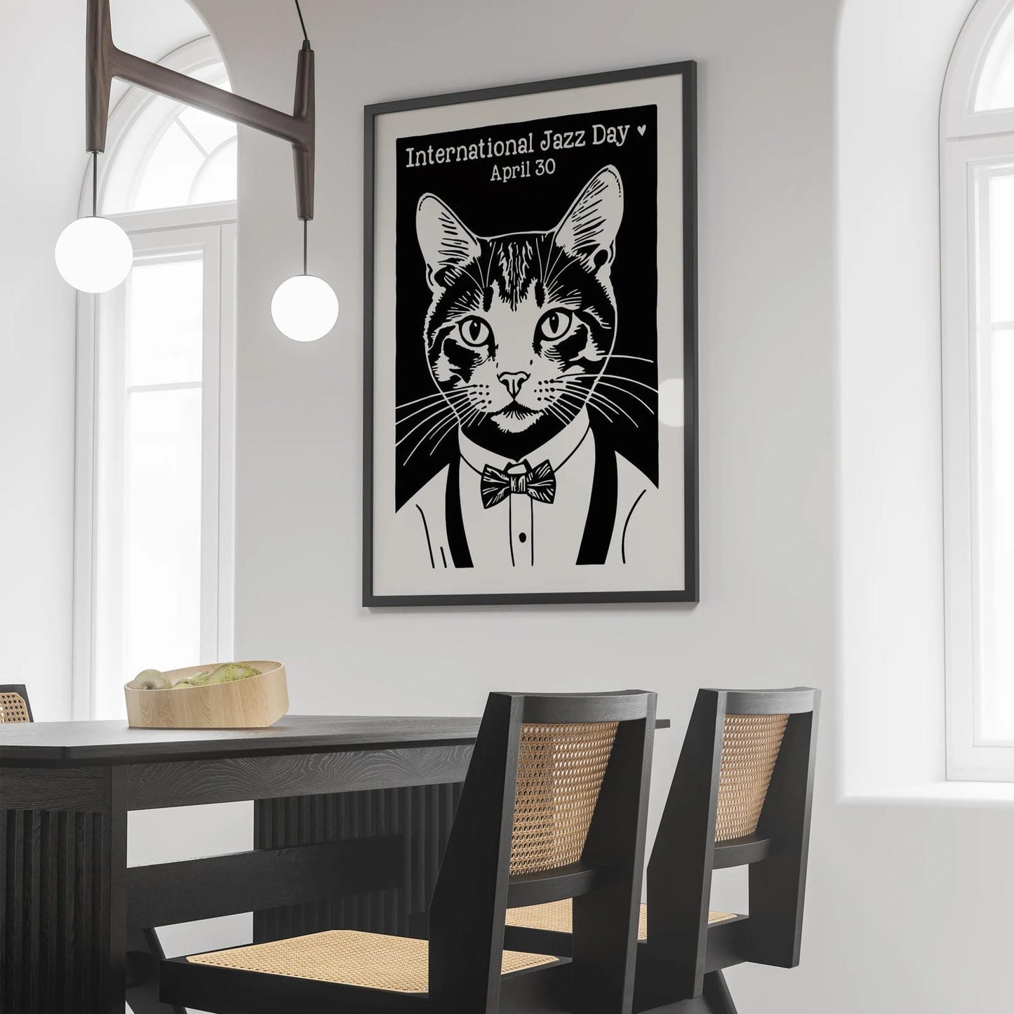 International Jazz Day Cute Cat Poster