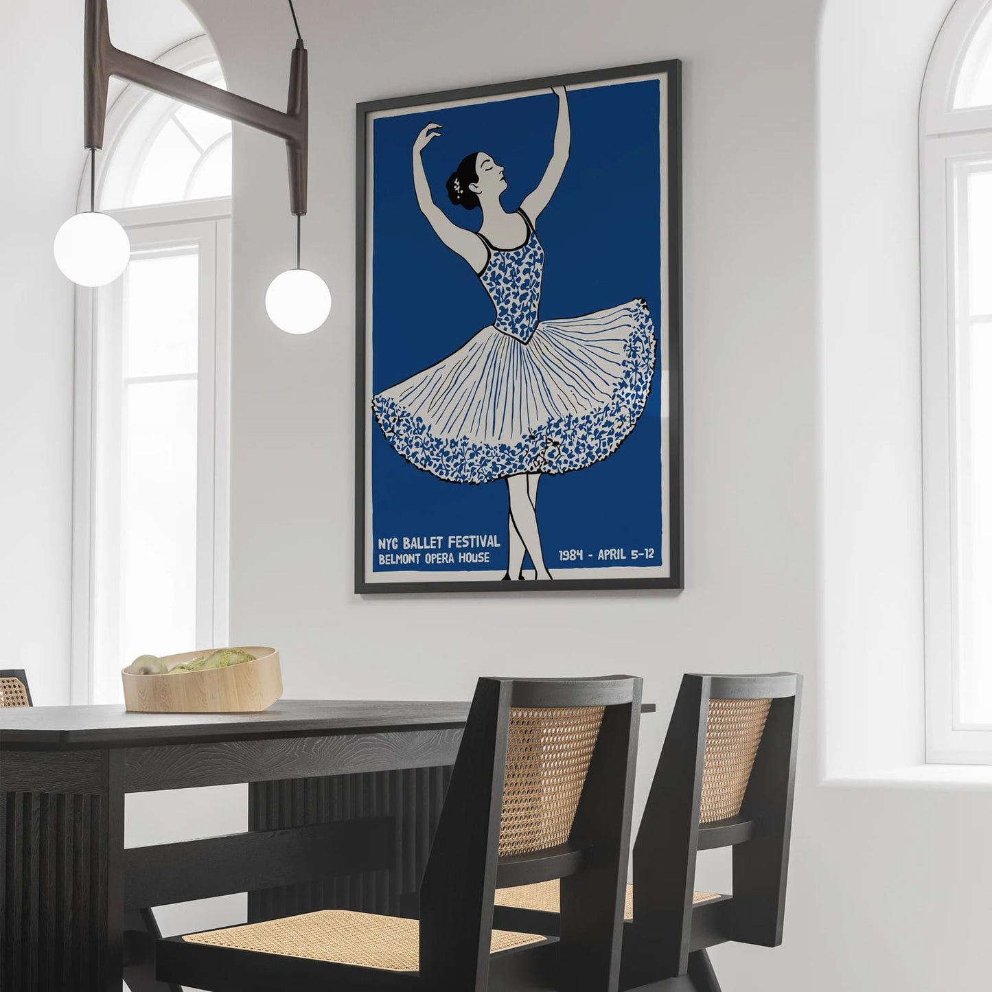 NYC Ballet Festival Retro Poster Print