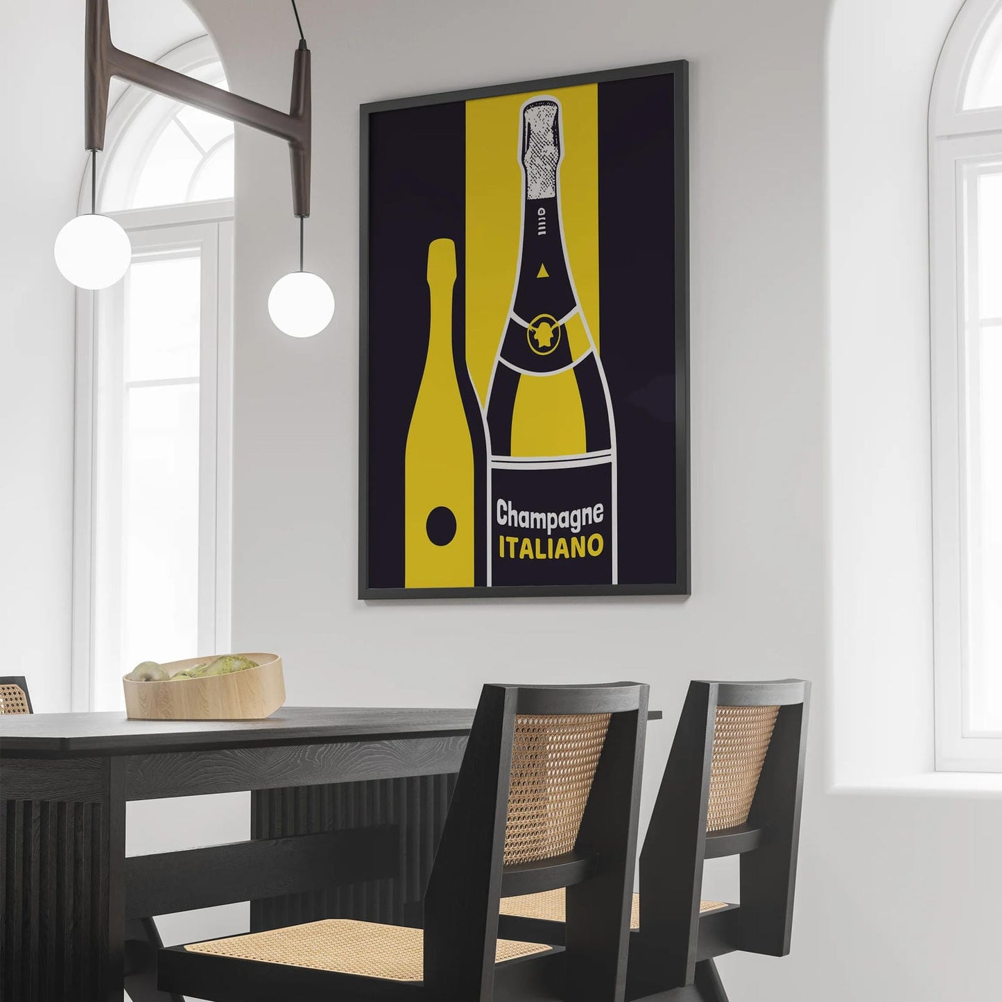 Italian Champagne Retro Poster