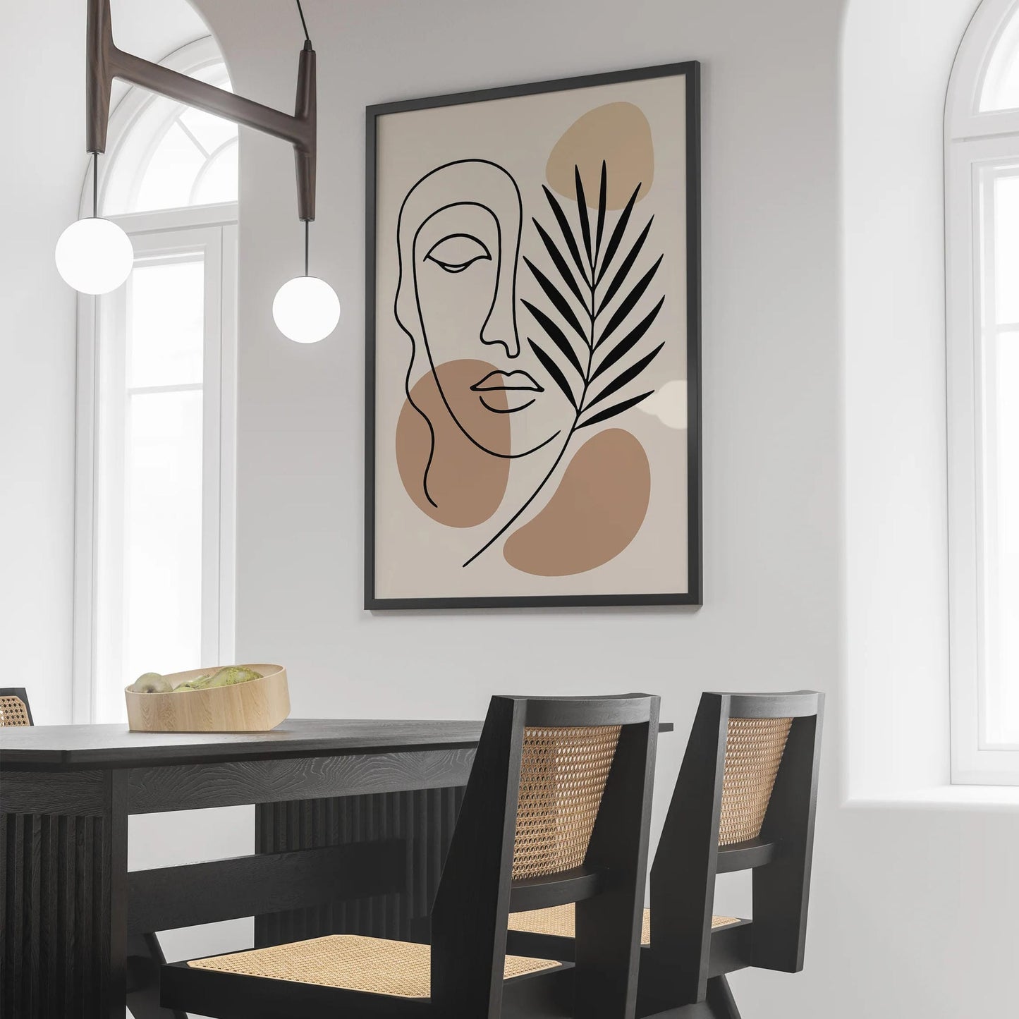 Japandi Line Art Woman Face – Aesthetic Minimalist Wall Print