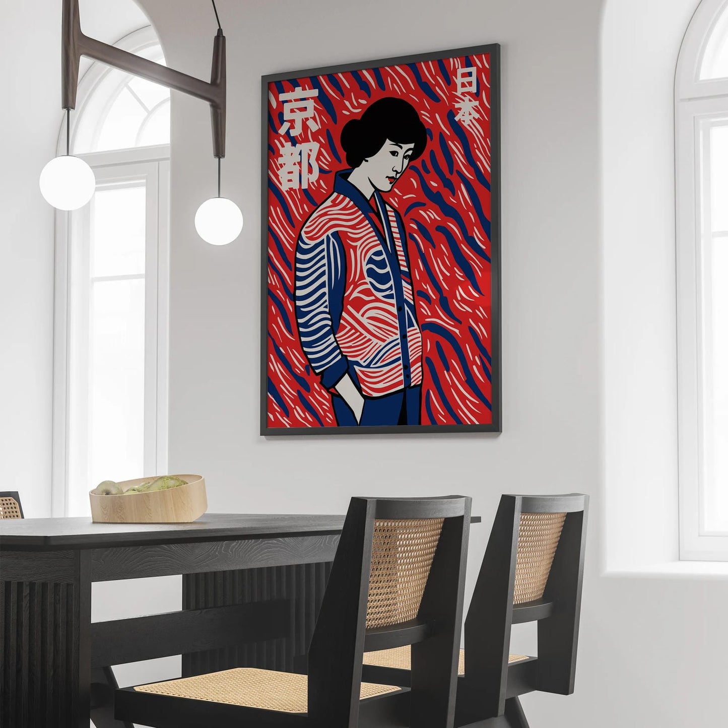 Retro Japanese Travel Poster - Kyoto Japan