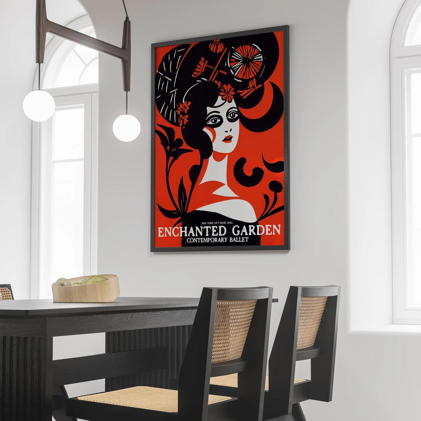 NYC Enchanted Garden Ballet Retro Poster