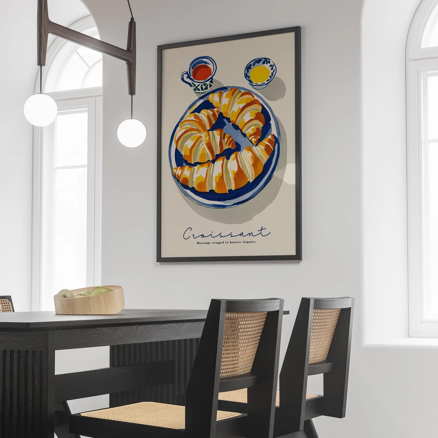 Croissant Buttery Breakfast Art Print