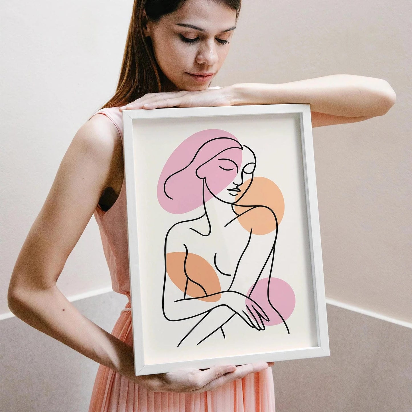 Modern Line Art Poster – Woman Silhouette Wall Print