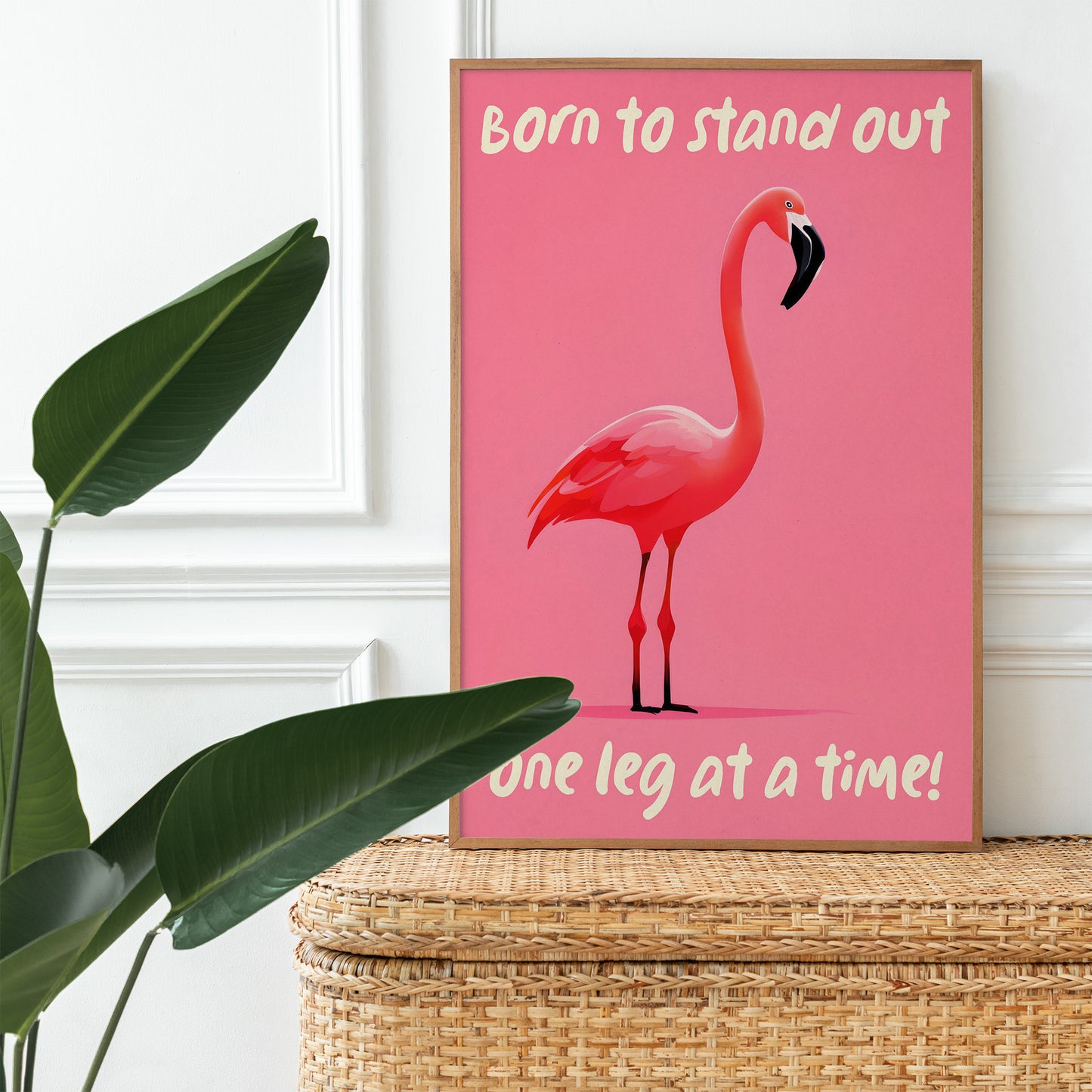 Motivational Flamingo Poster