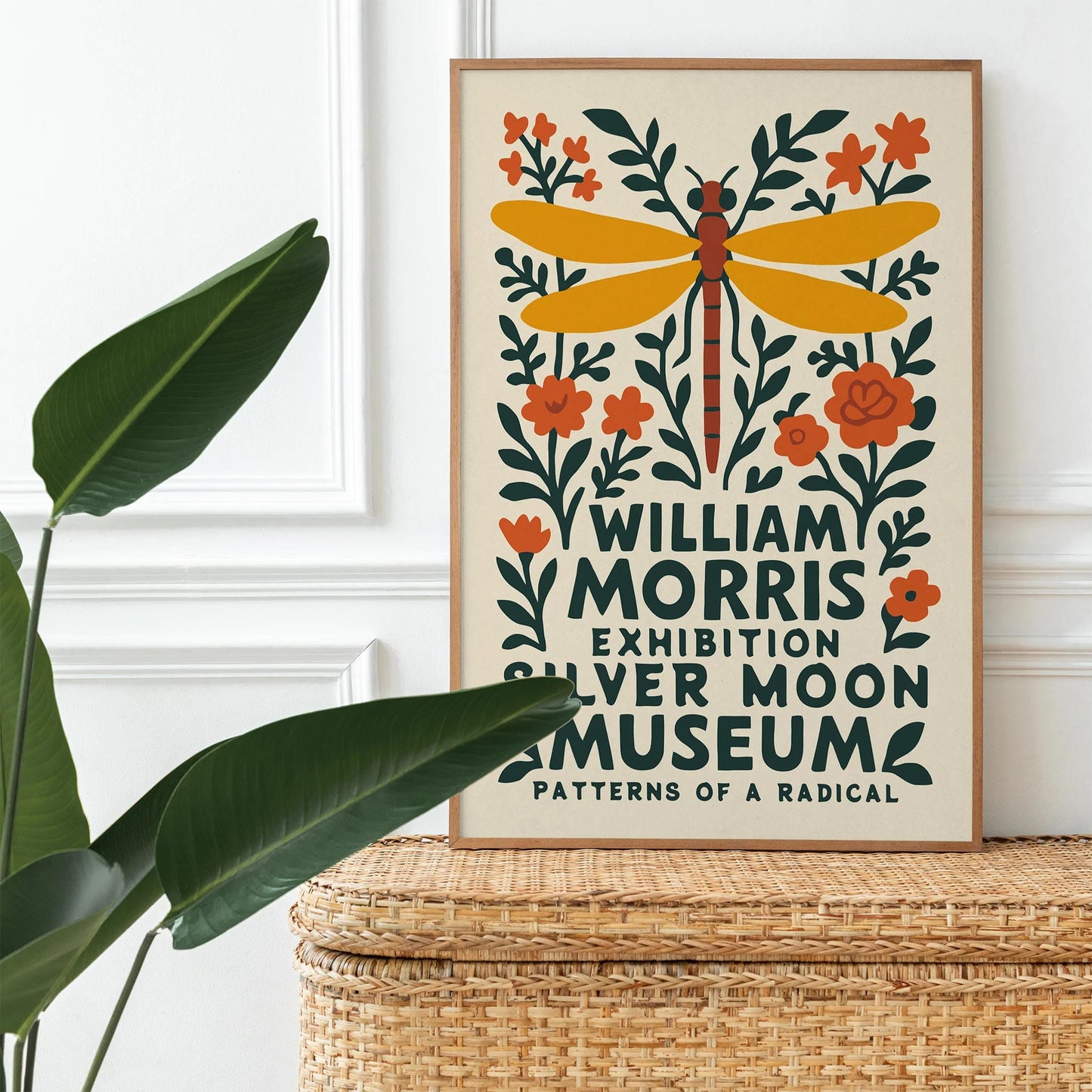 William Morris Exhibition Dragonfly Art Print