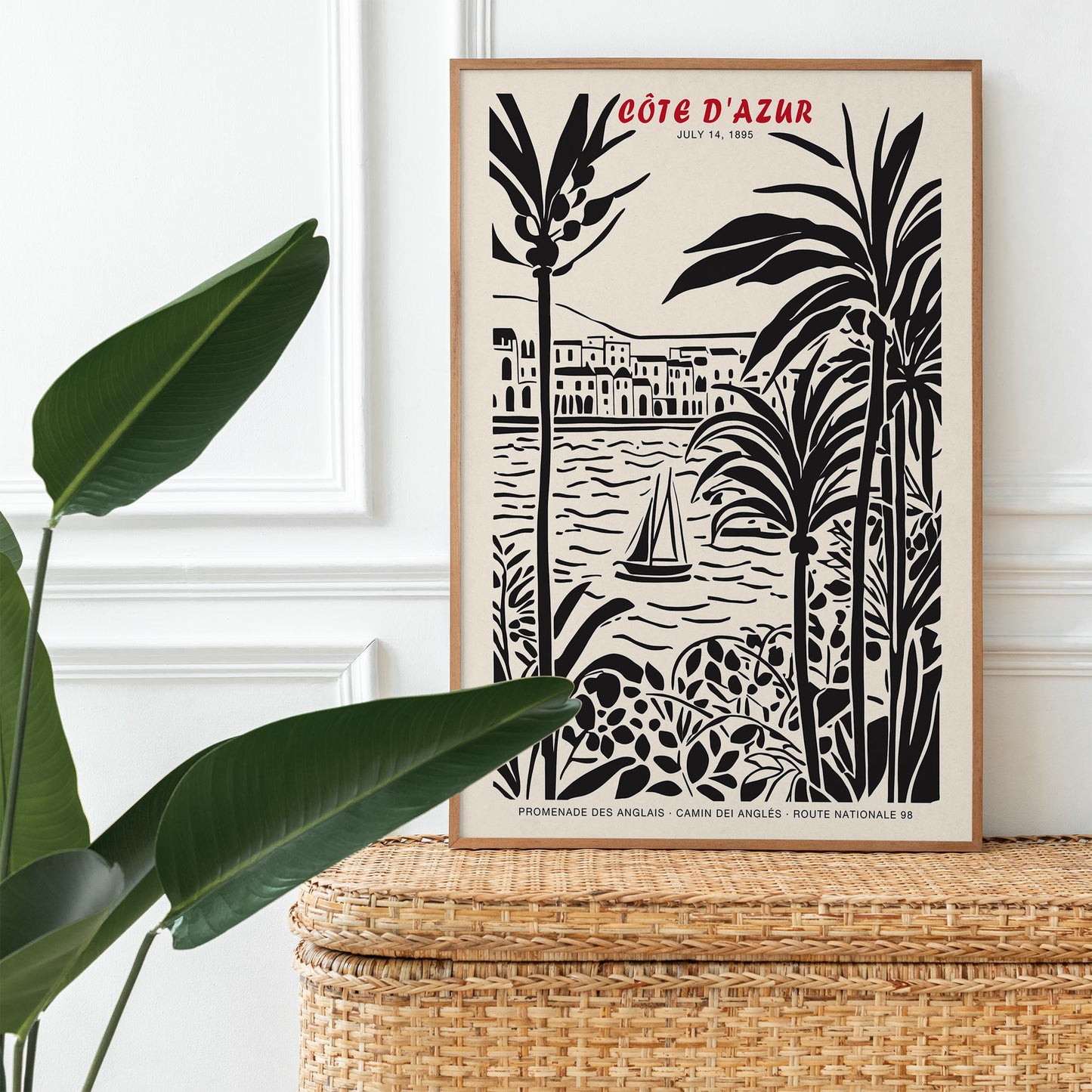 Cote d Azur Vintage Travel Poster