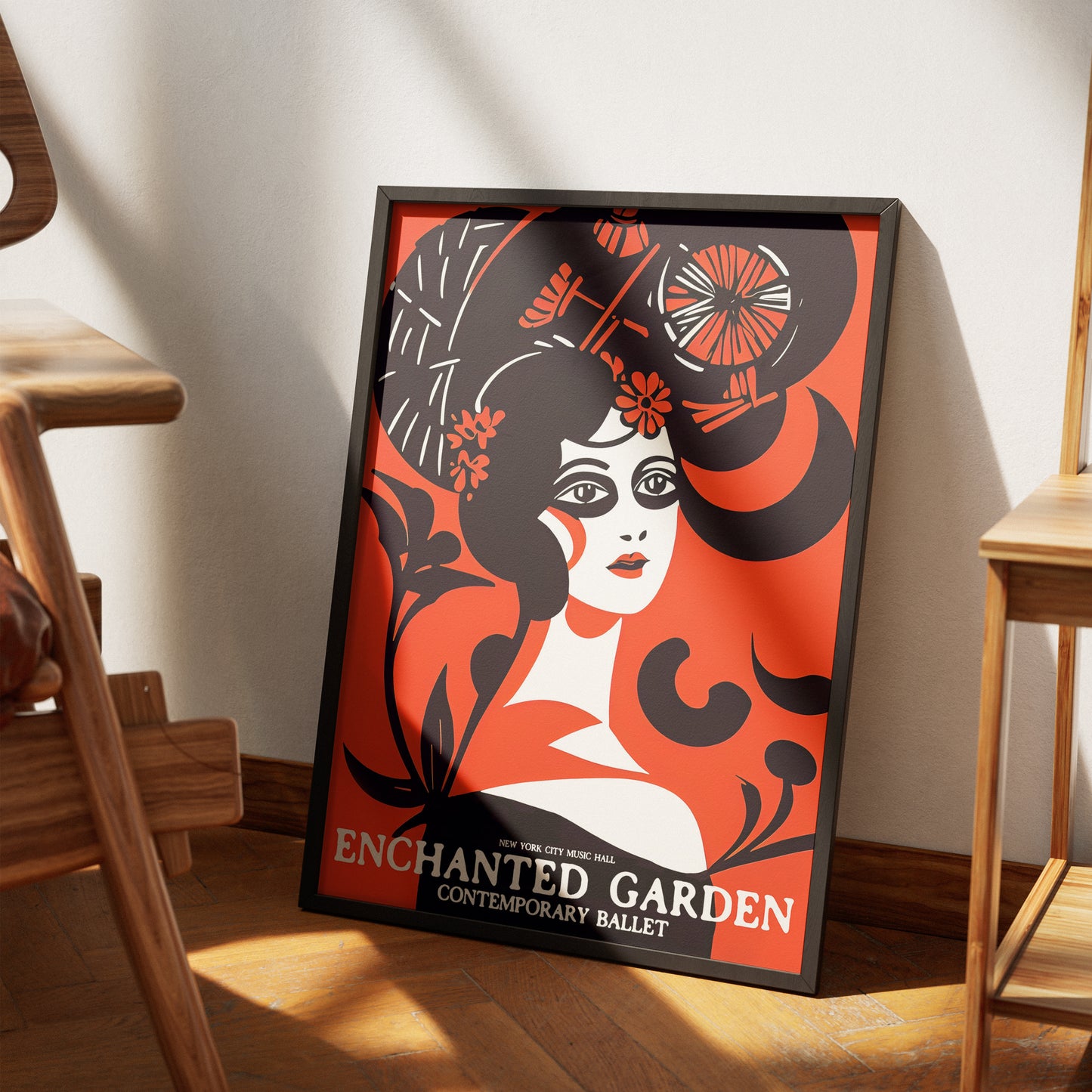 NYC Enchanted Garden Ballet Retro Poster