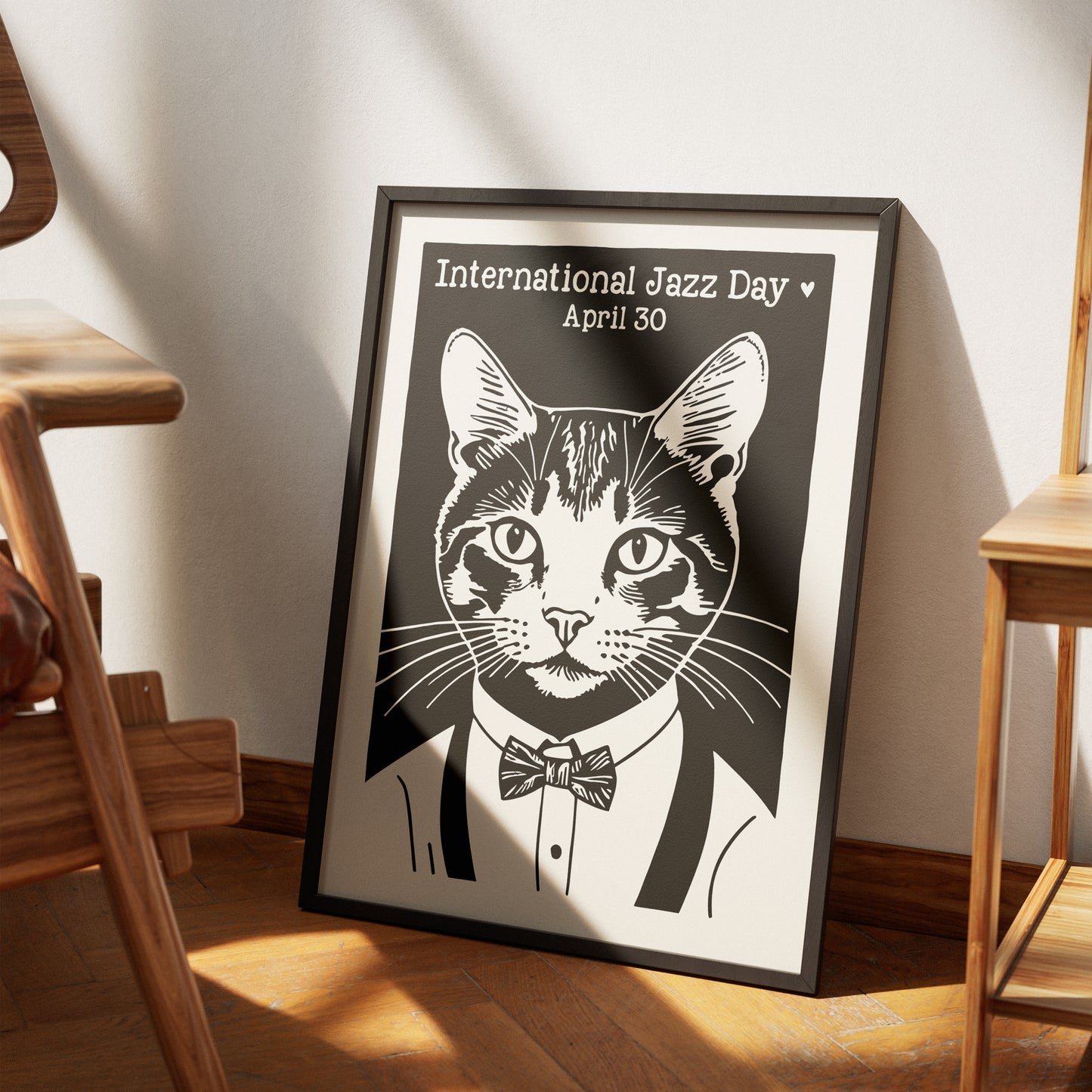 International Jazz Day Cute Cat Poster