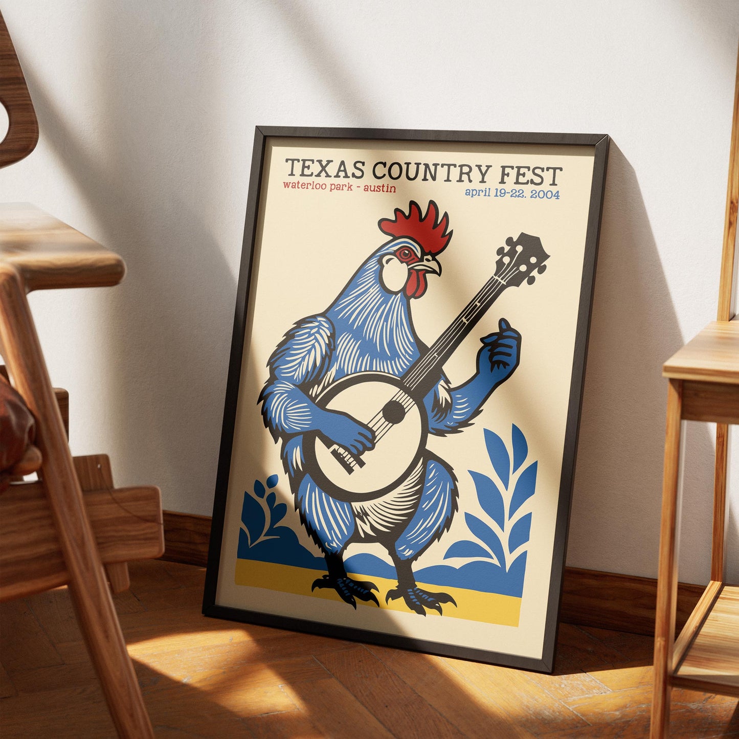 Texas Country Fest Rooster Poster Print
