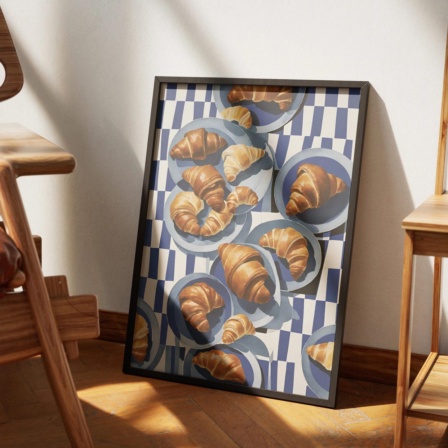 French Breakfast Croissant Art Print