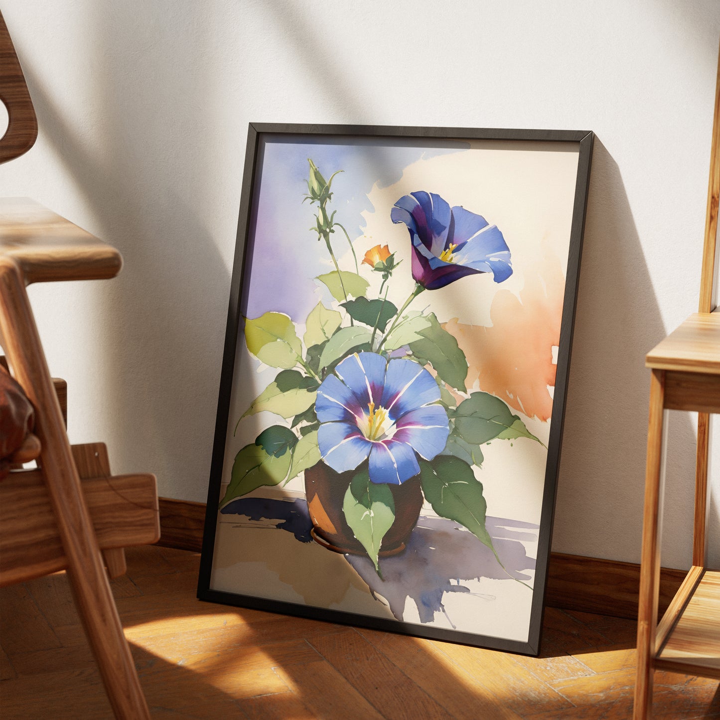 Morning Glory Watercolor Wall Art