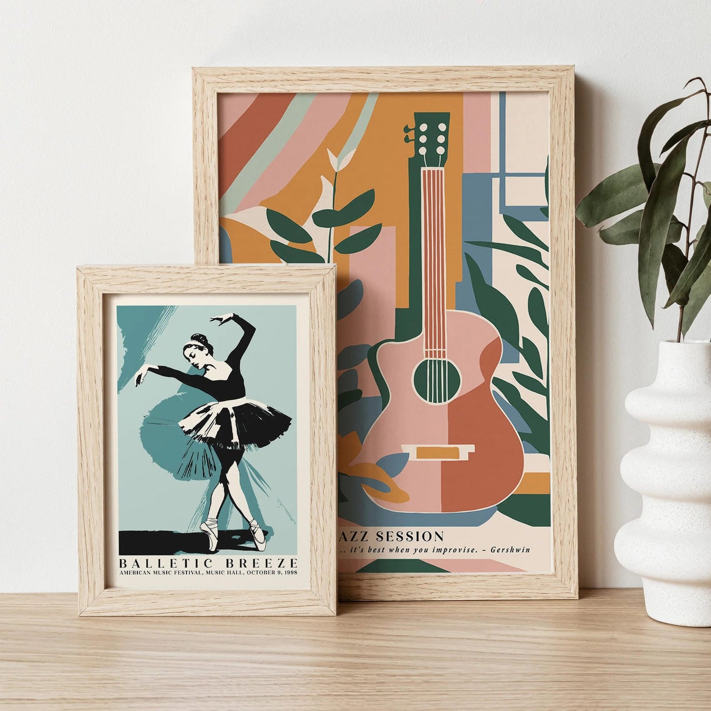 Balletic Breeze Ballerina Dance Poster