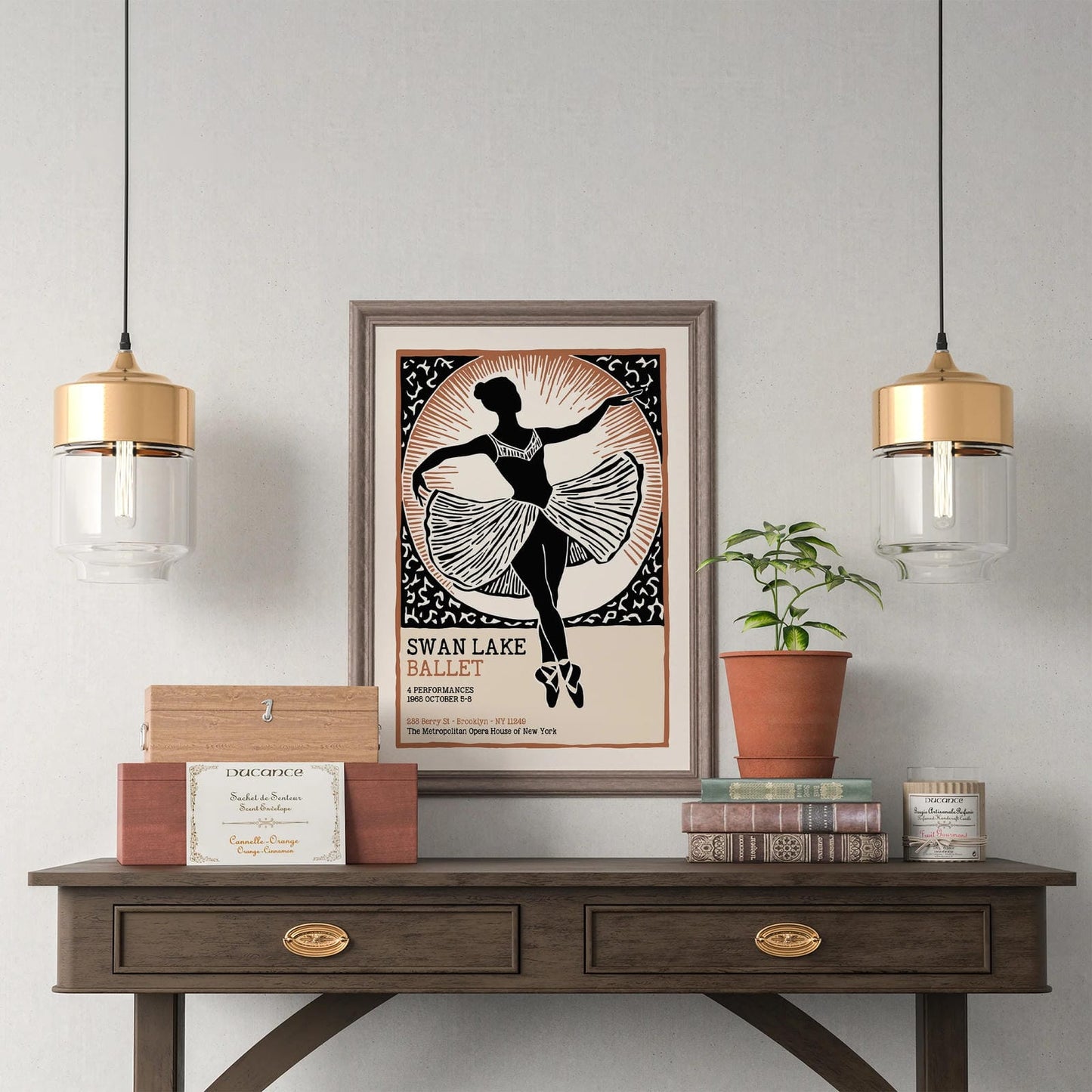 Swan Lake Ballet Vintage Poster
