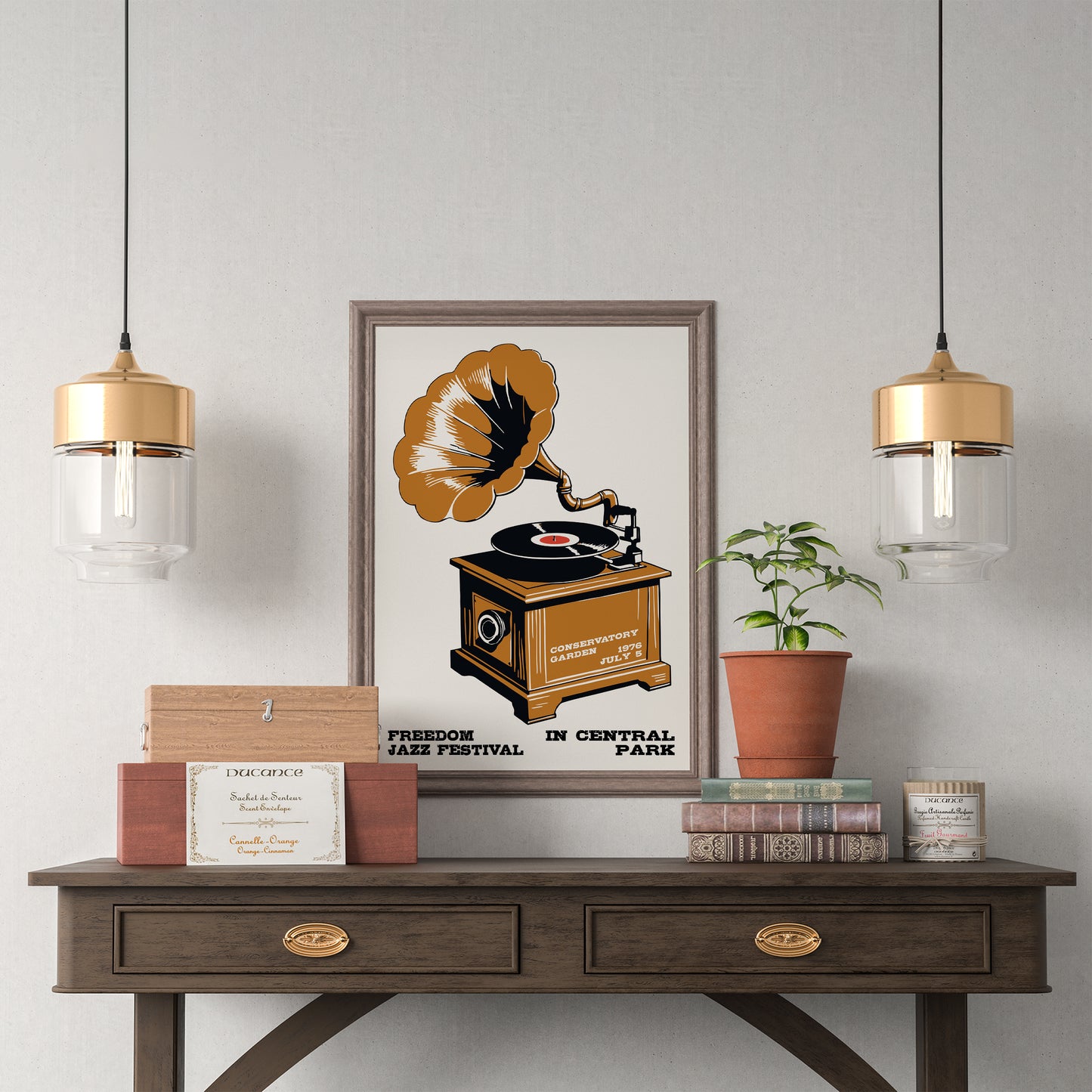 Freedom Jazz Festival Retro Poster Print