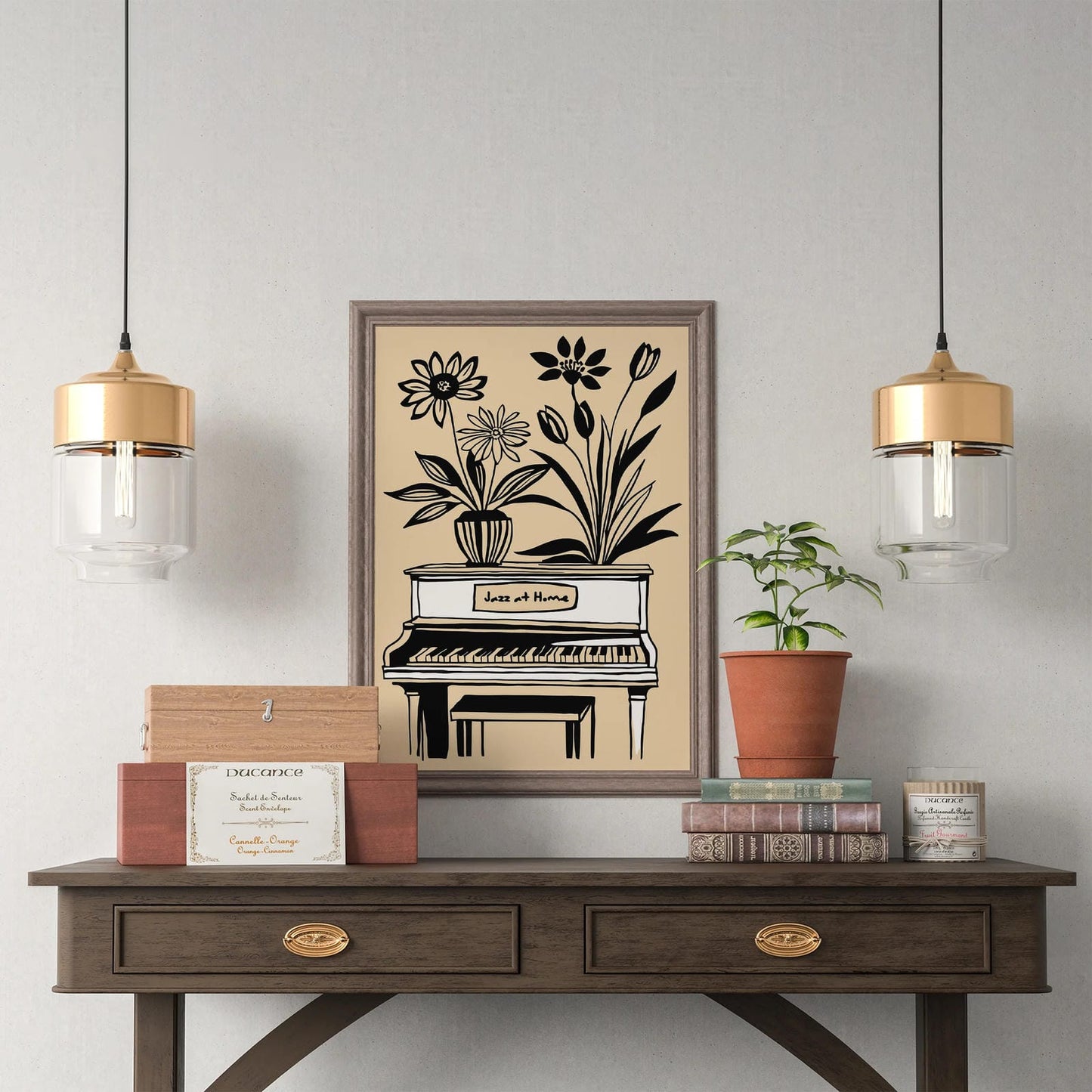 Jazz at Home Rustic Music Poster