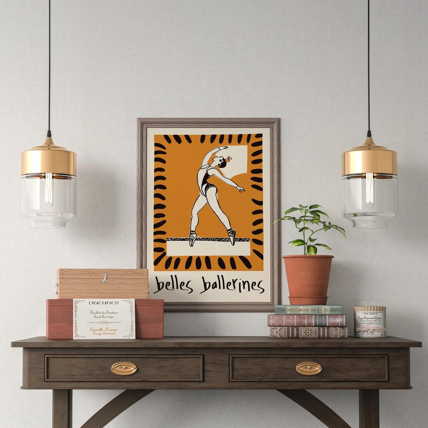 Belles Ballerines - Retro Ballerina Wall Art Print