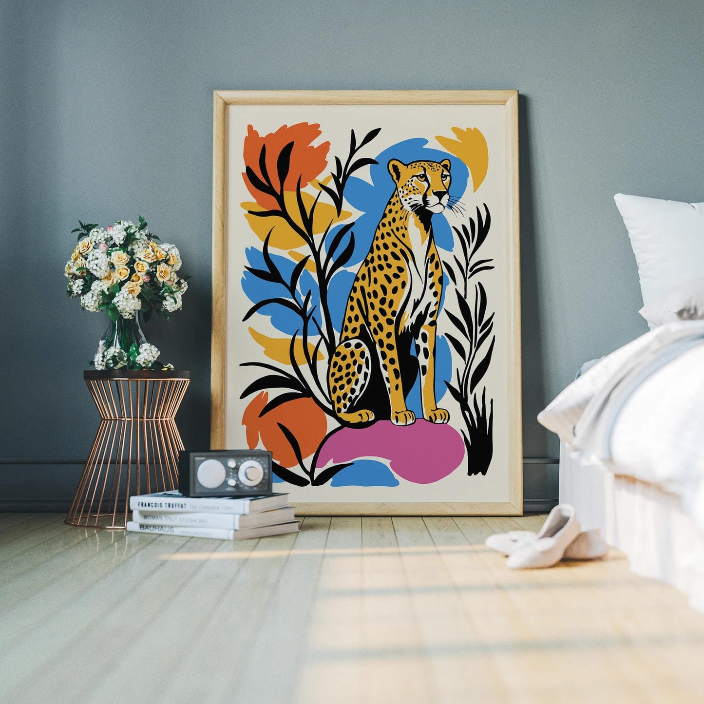 Colorful Cheetah Big Cat Poster