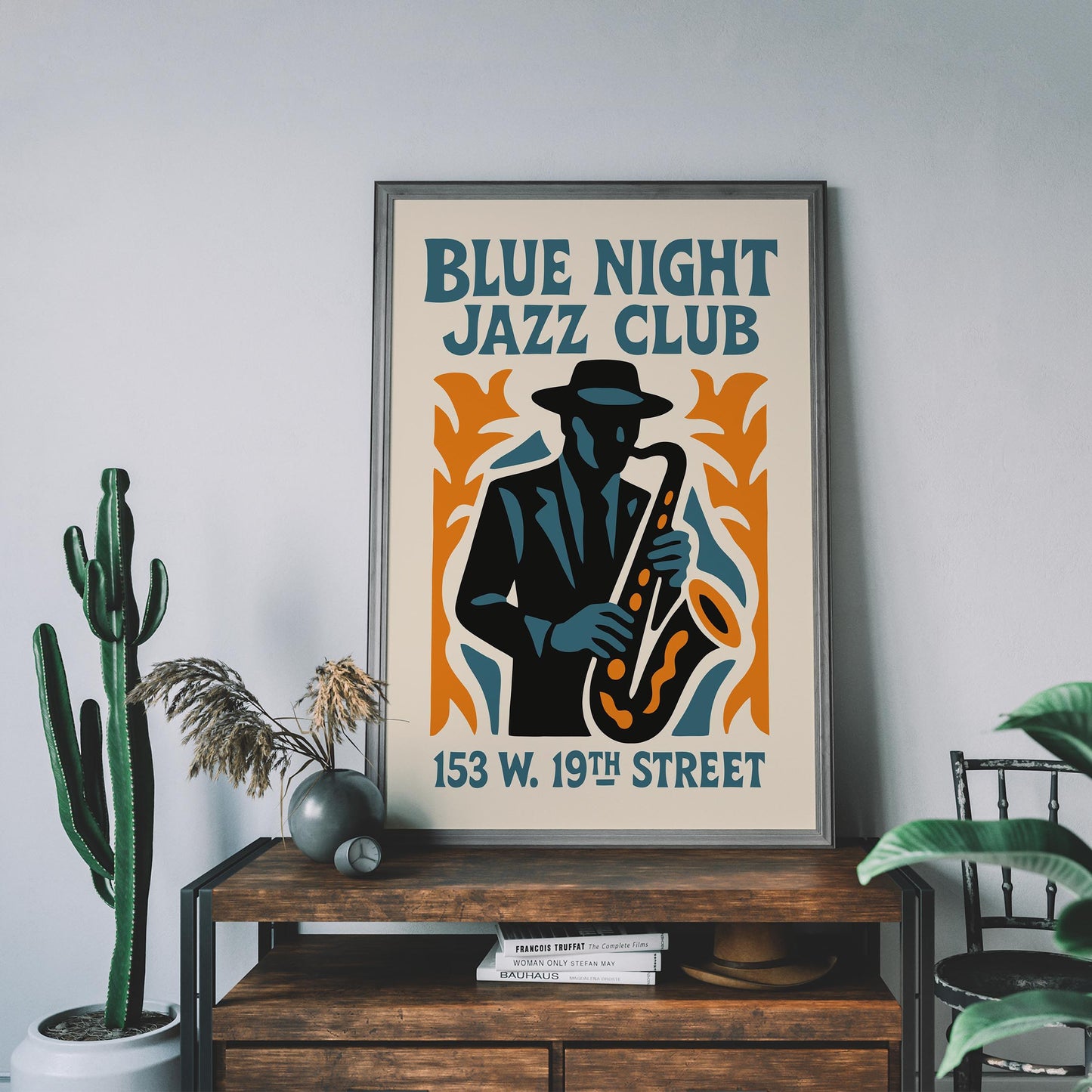 Blue Night Jazz Club Poster Print