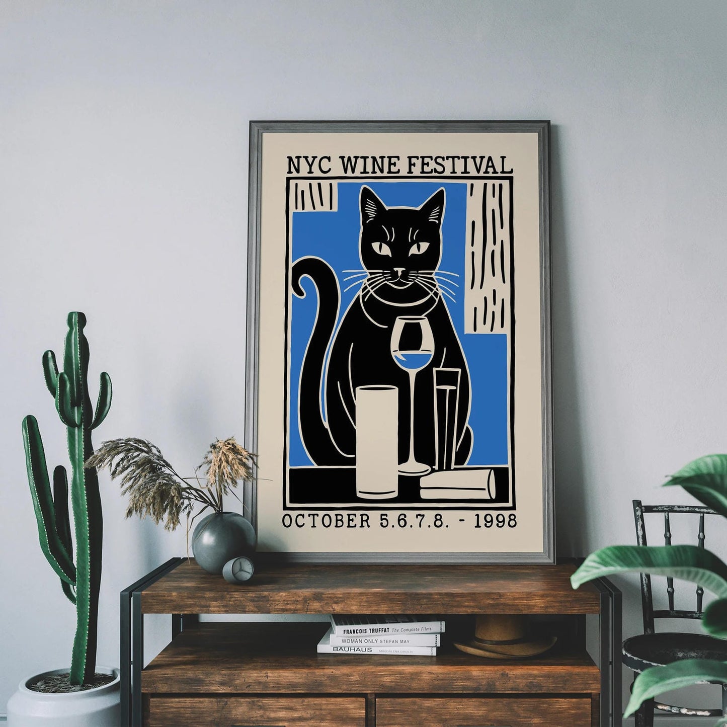 NYC Wine Festival 1998 Retro Poster