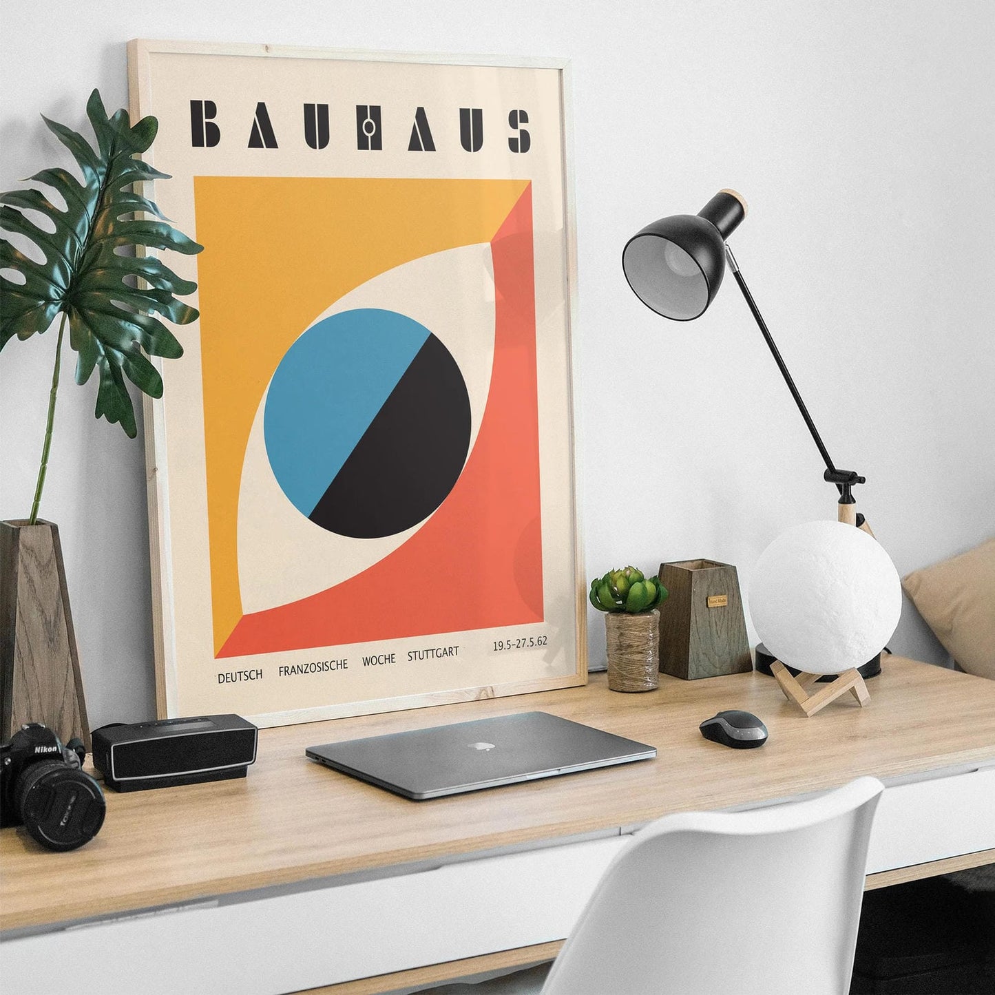 Bauhaus Eye Geometric Poster Print