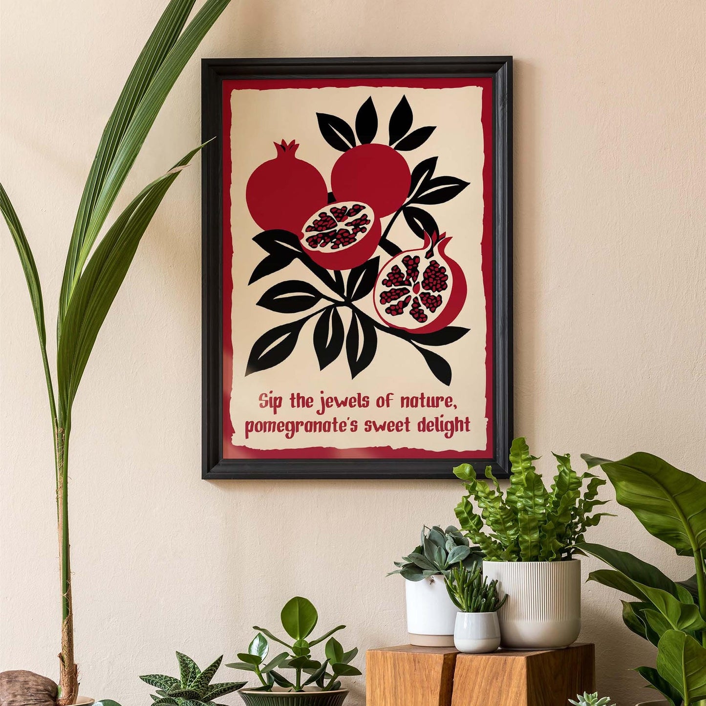Pomegranate Delight Vintage Poster