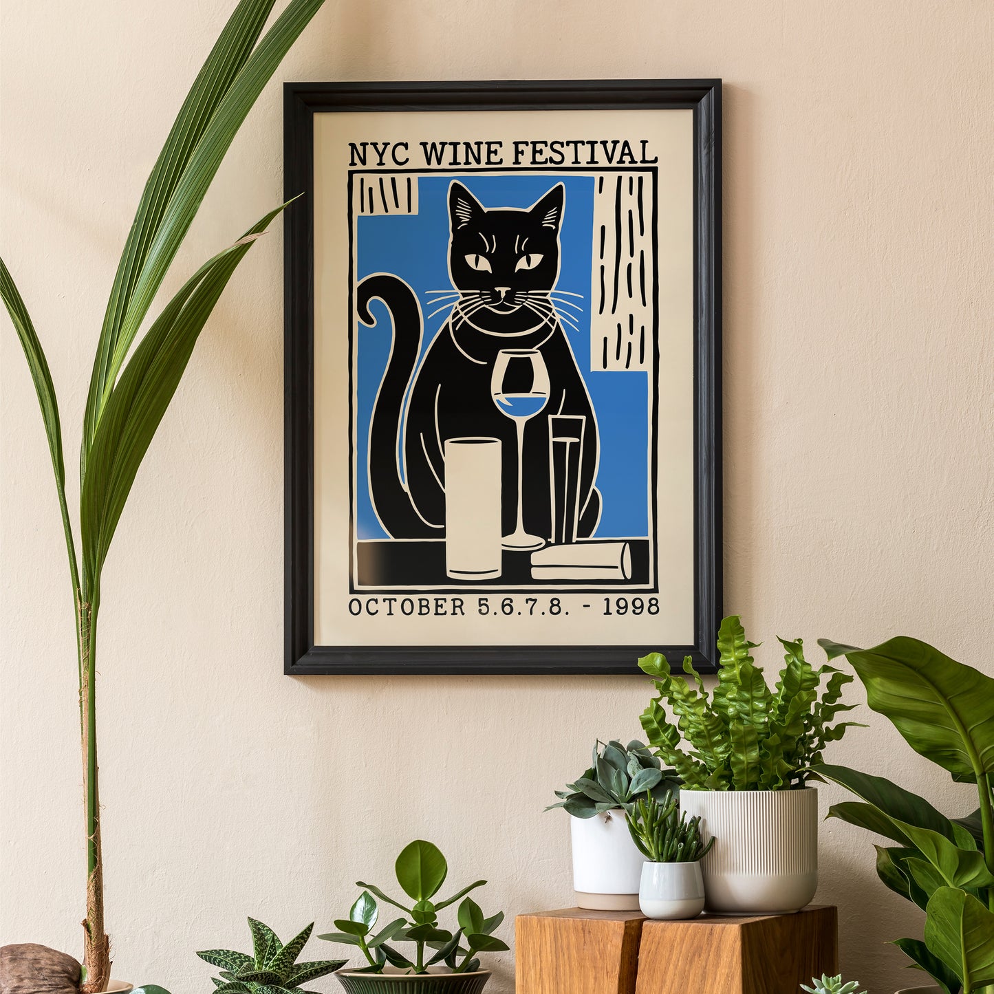 NYC Wine Festival 1998 Retro Poster