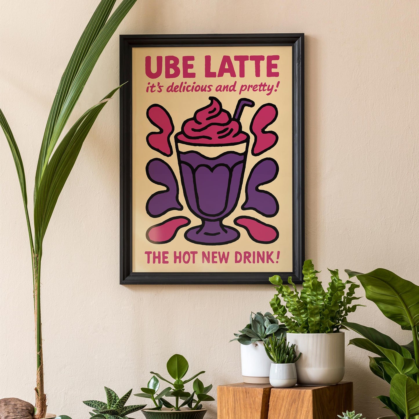 Ube Latte Poster Print
