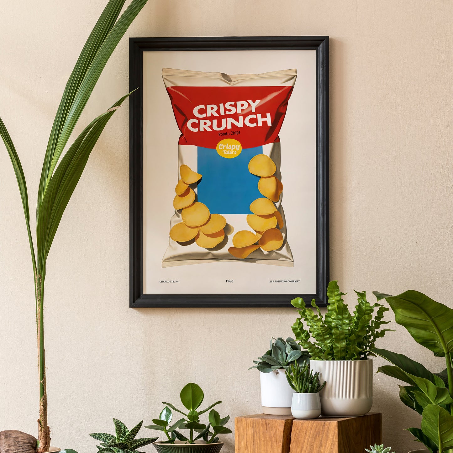 Crispy Crunch Pop-Art Chips Poster