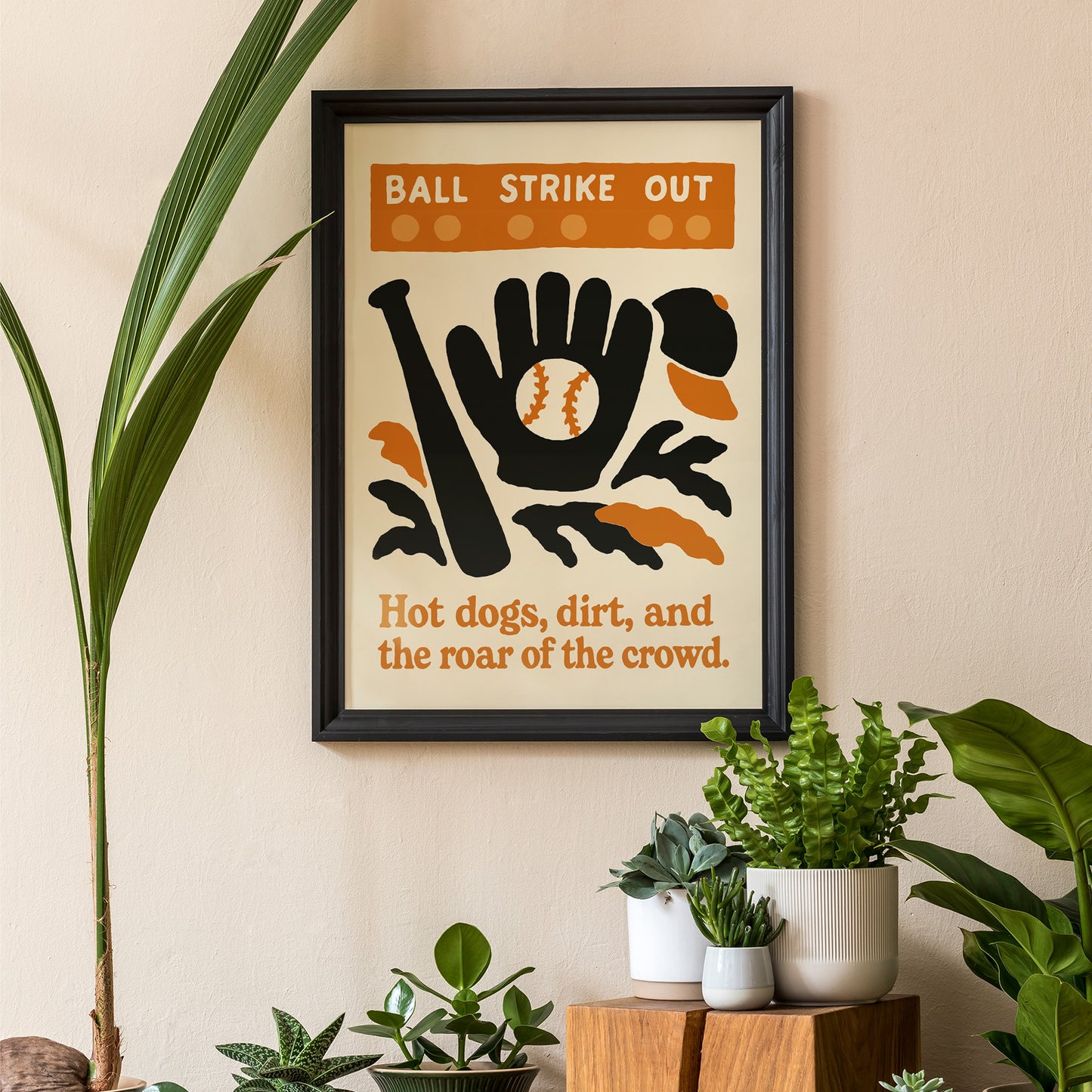 Ball Strike Out Baseball Poster