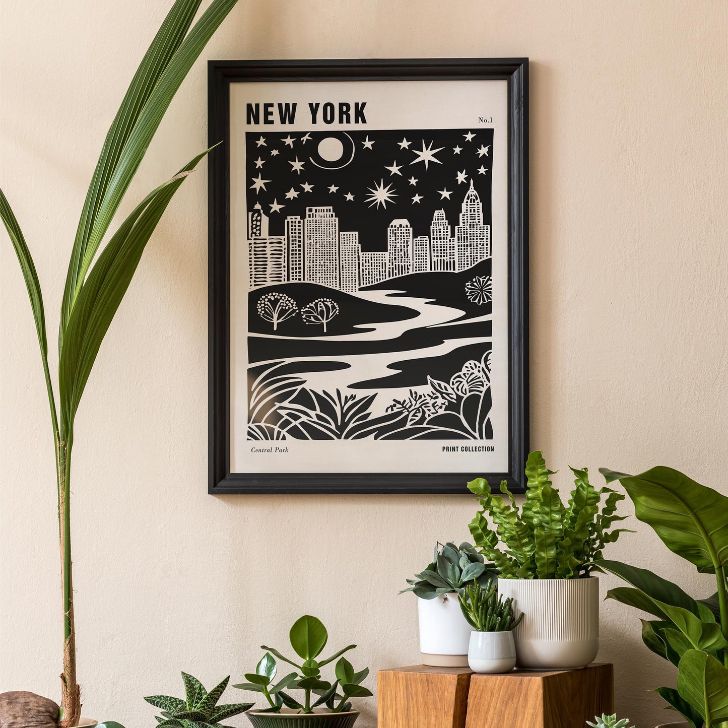 NYC Central Park Black & White Wall Art