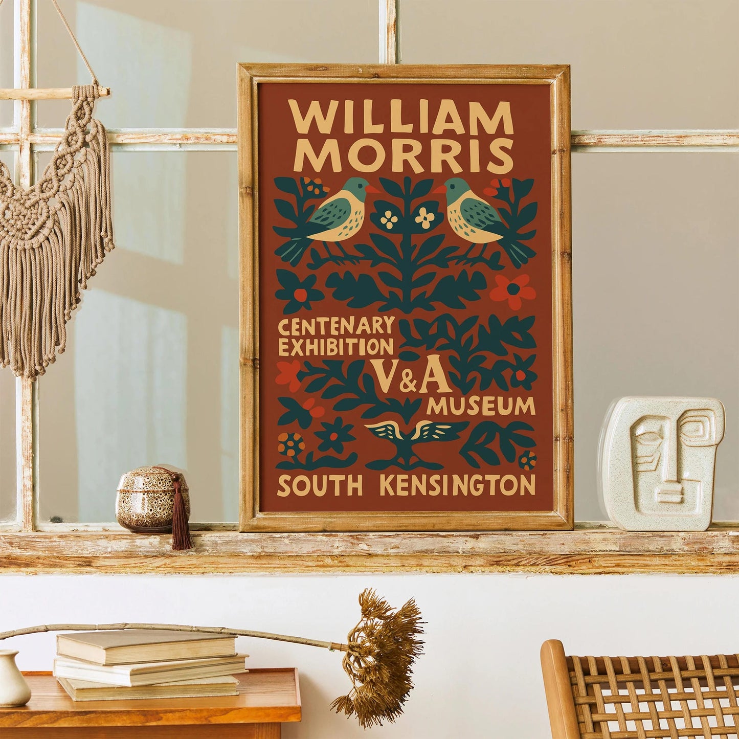 William Morris Floral Birds Print