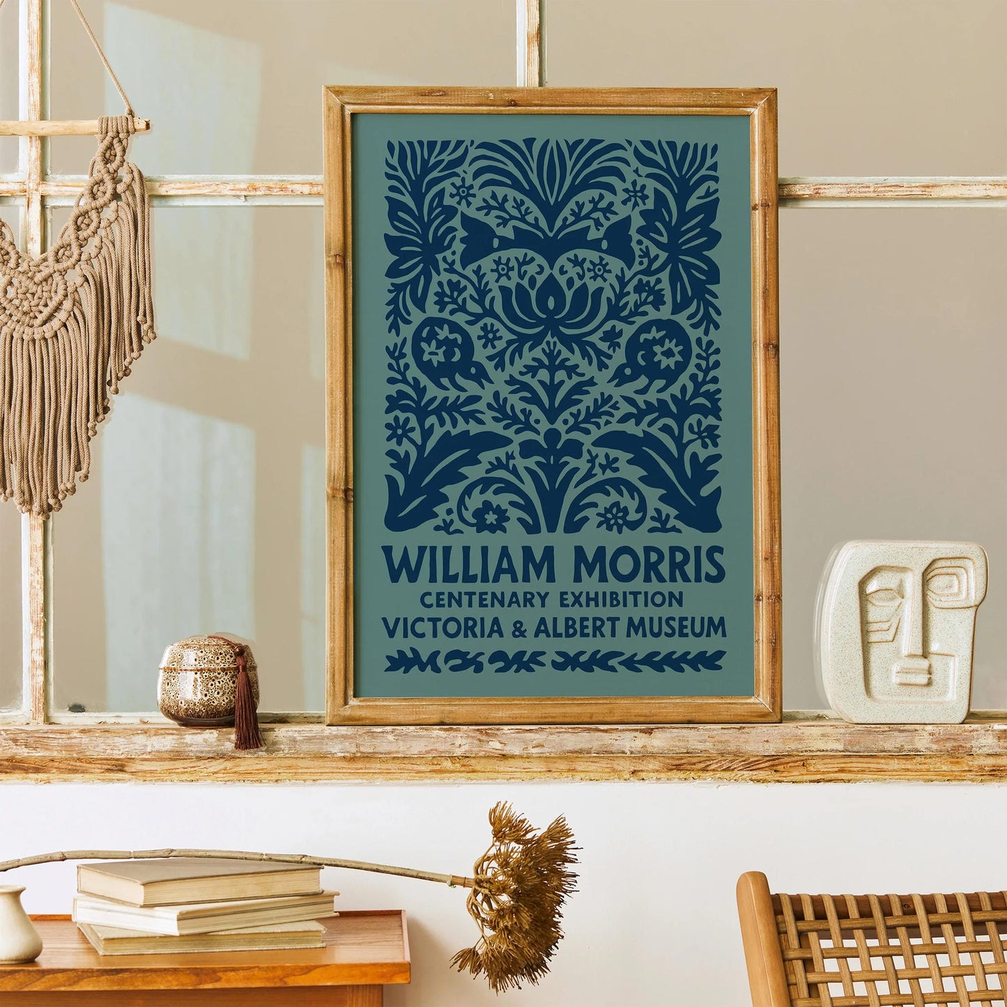 William Morris Blue Floral Print