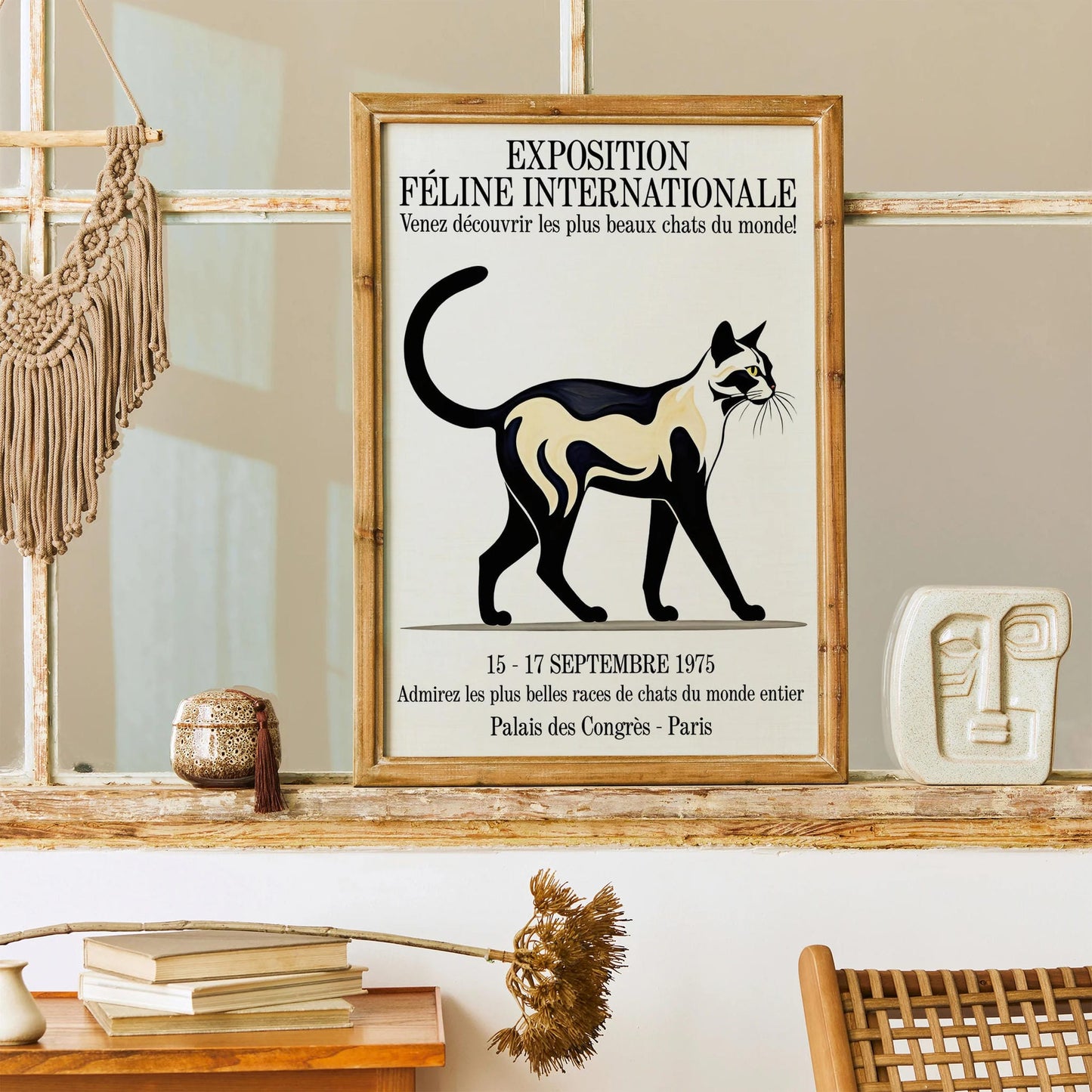 Vintage Paris Cat Exhibition Poster