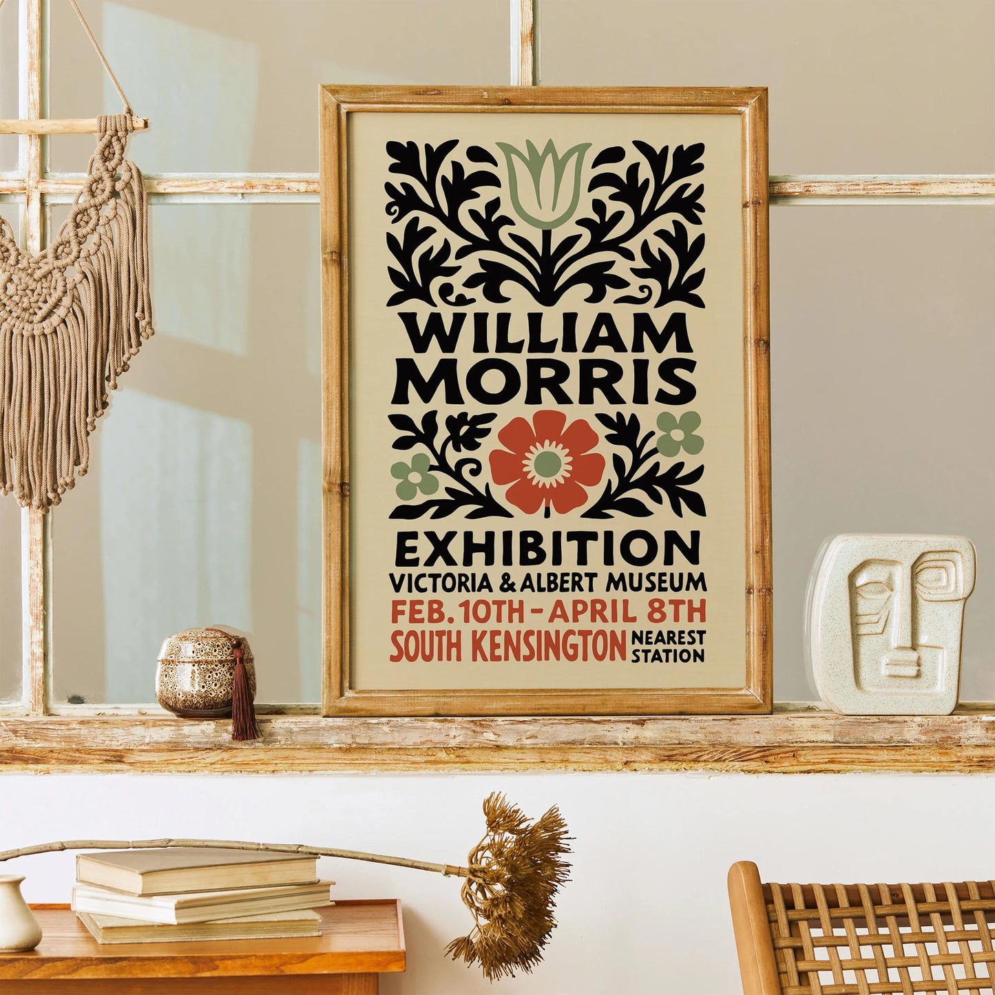 Floral William Morris Exhibition Art Print