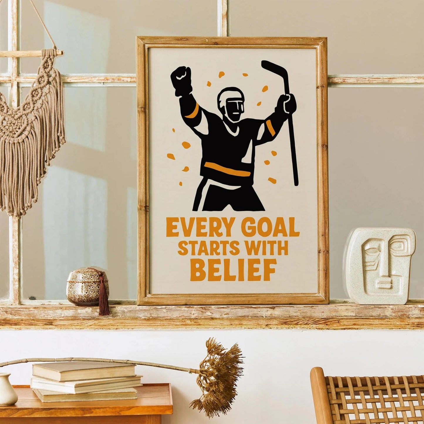 Hockey Motivational Art Print