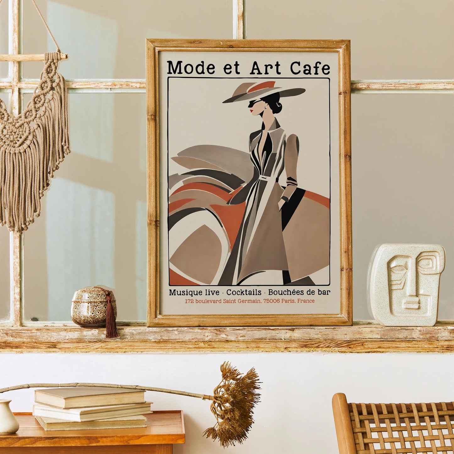 Mode et Art Cafe Retro Fashion Print