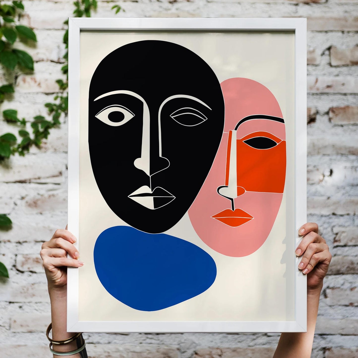 Picasso Inspired Faces Poster
