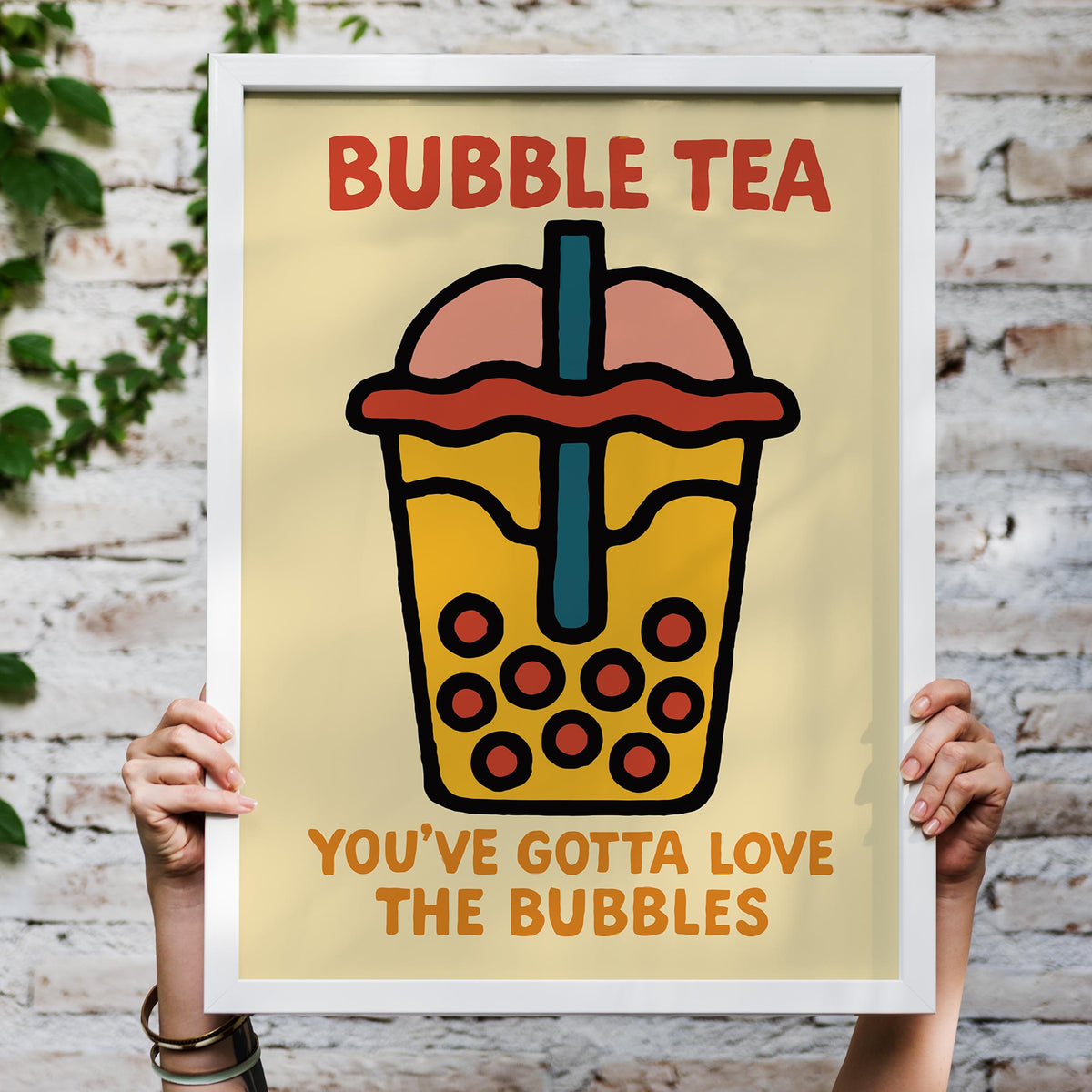 Cute Bubble Tea Wall Art