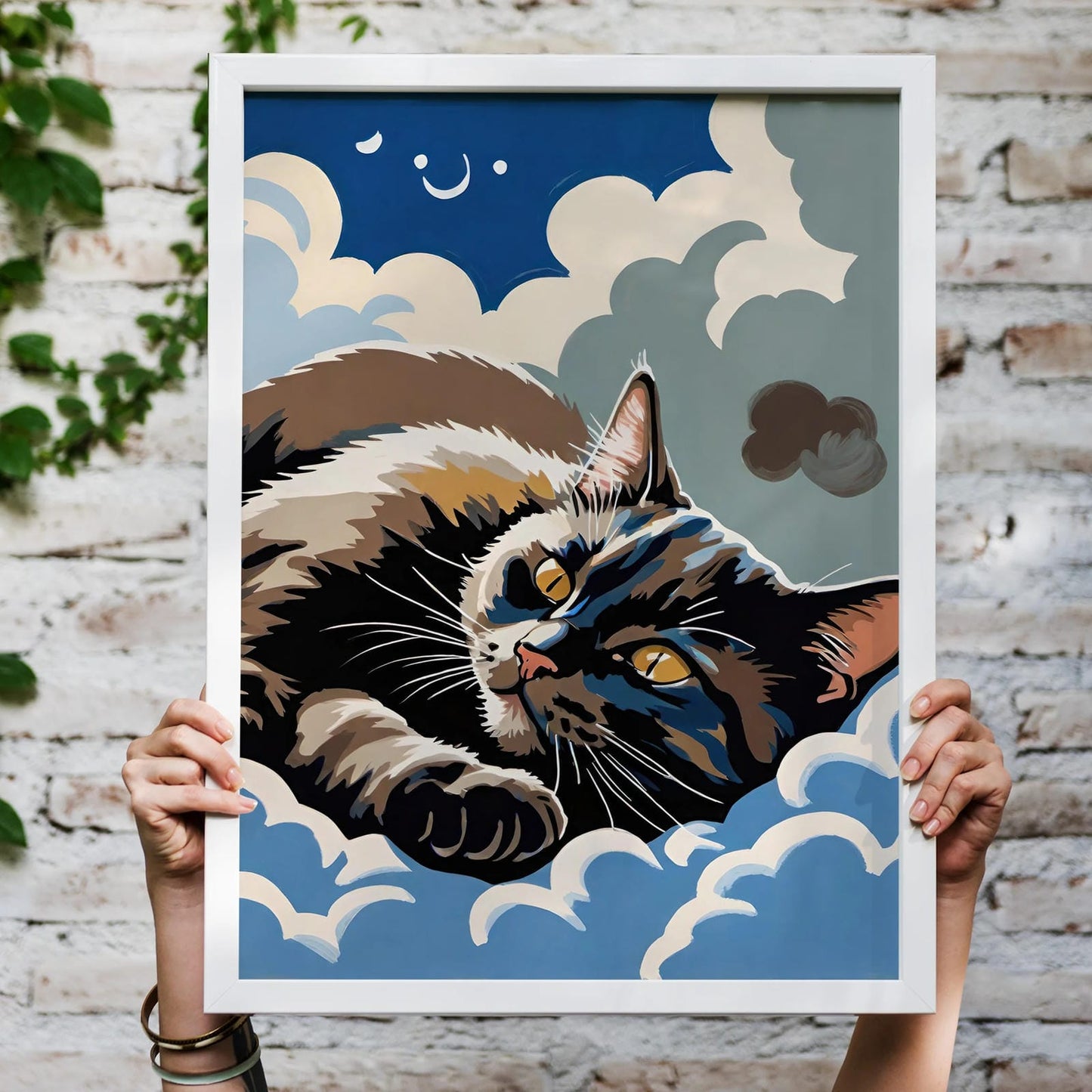 Sleepy Cat Art Print