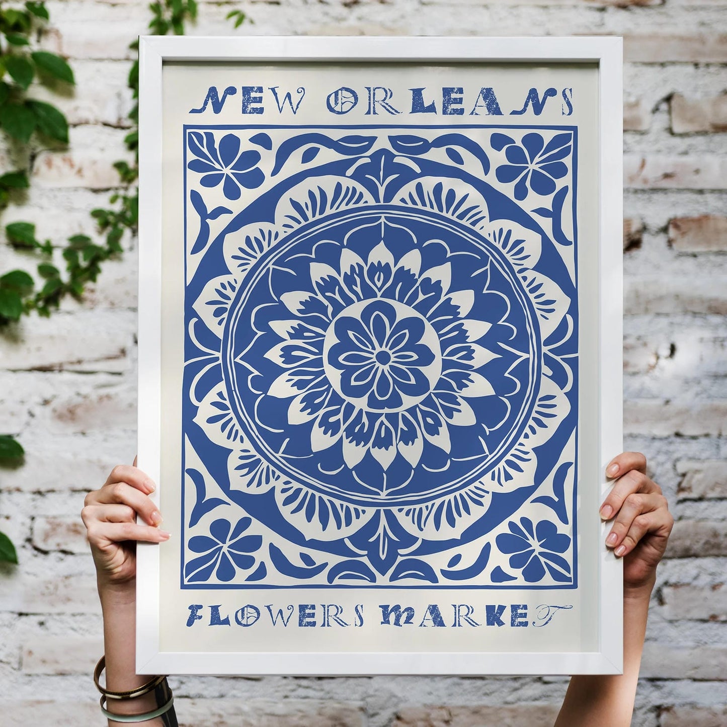 New Orleans Flowers Market Art Print