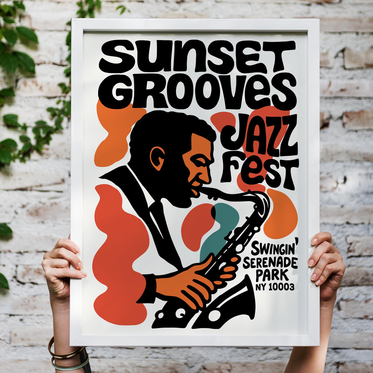 Sunset Grooves Jazz Poster