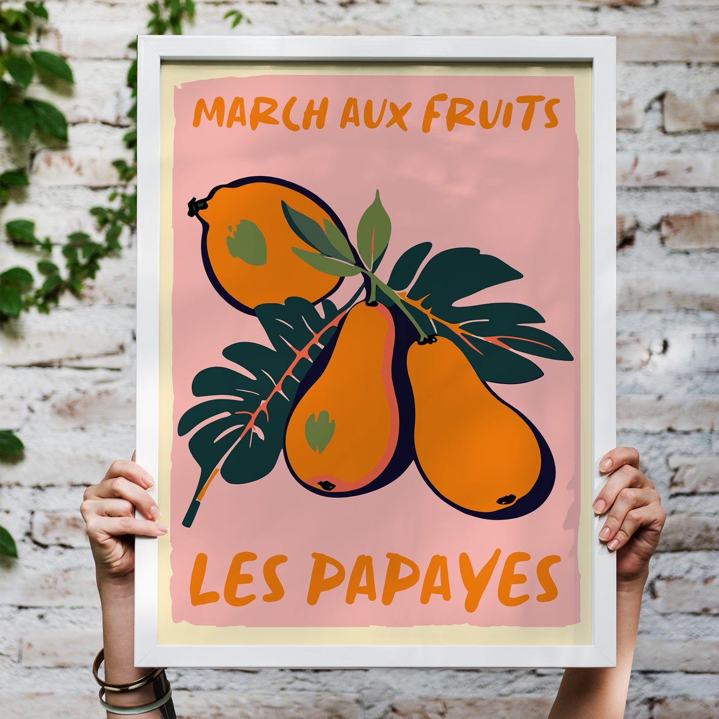 March Aux Fruits Les Papayes Poster