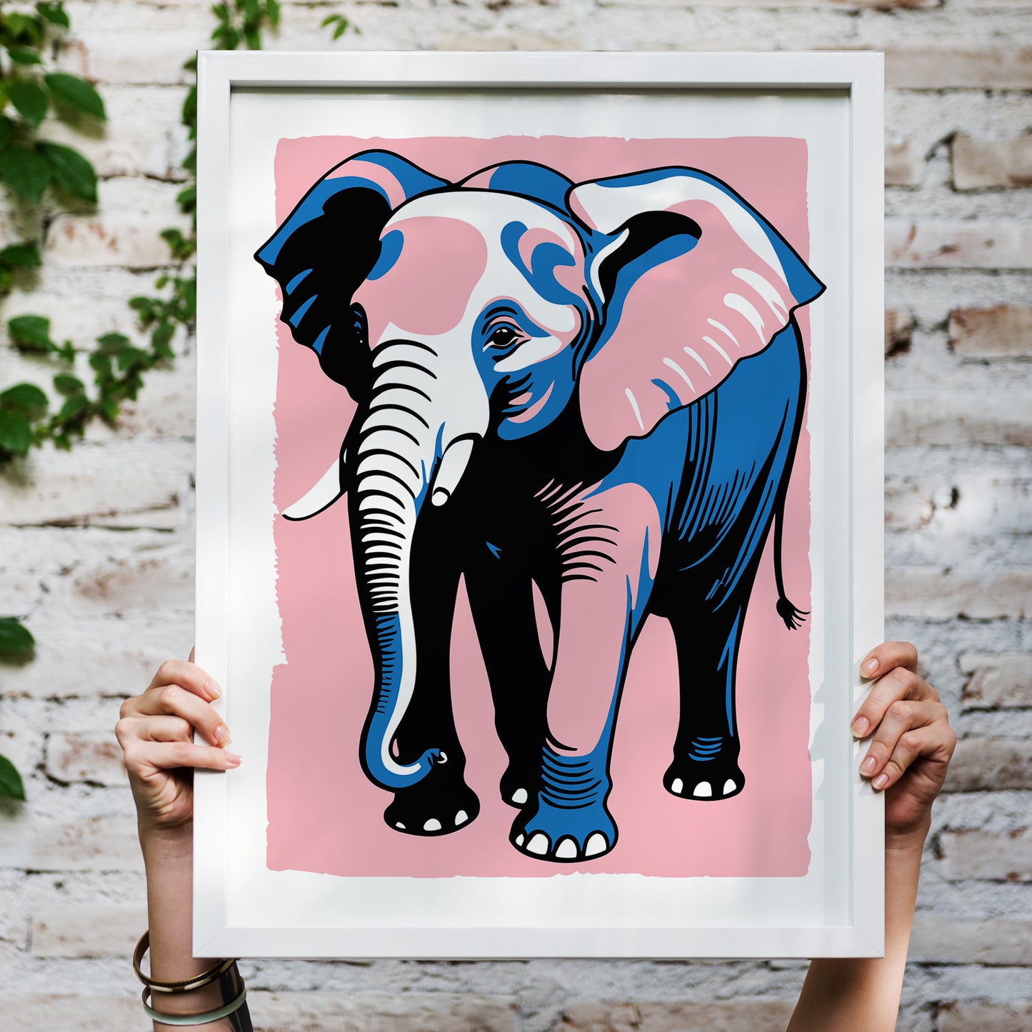 Elephant Cozy Wall Art Print