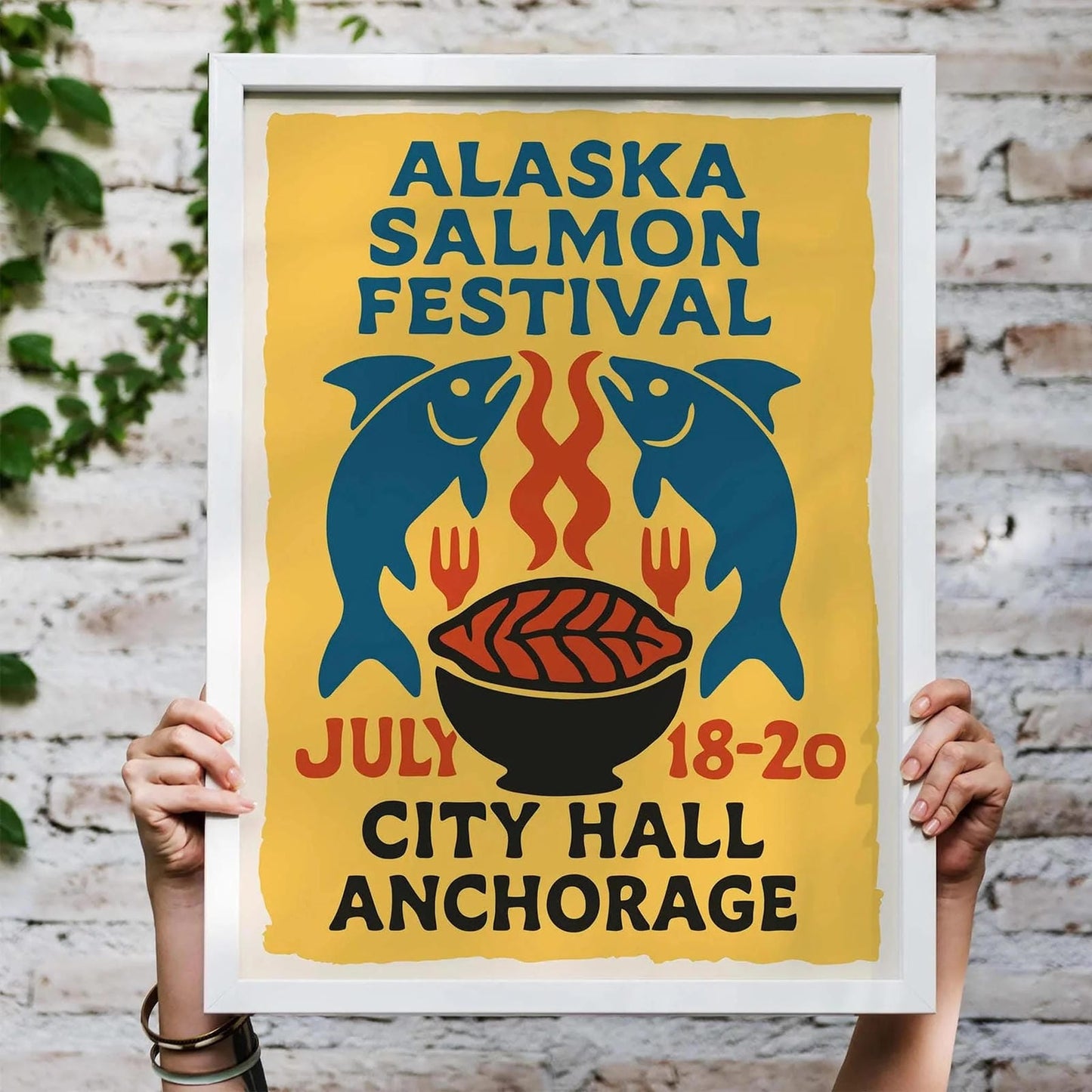 Alaska Salmon Festival Poster Print