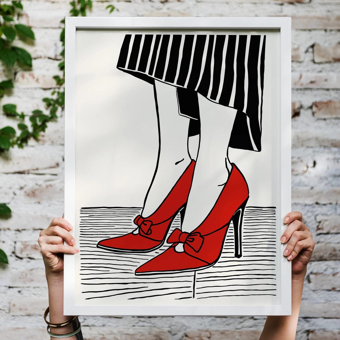 Red Heels Elegance Fashion Wall Art