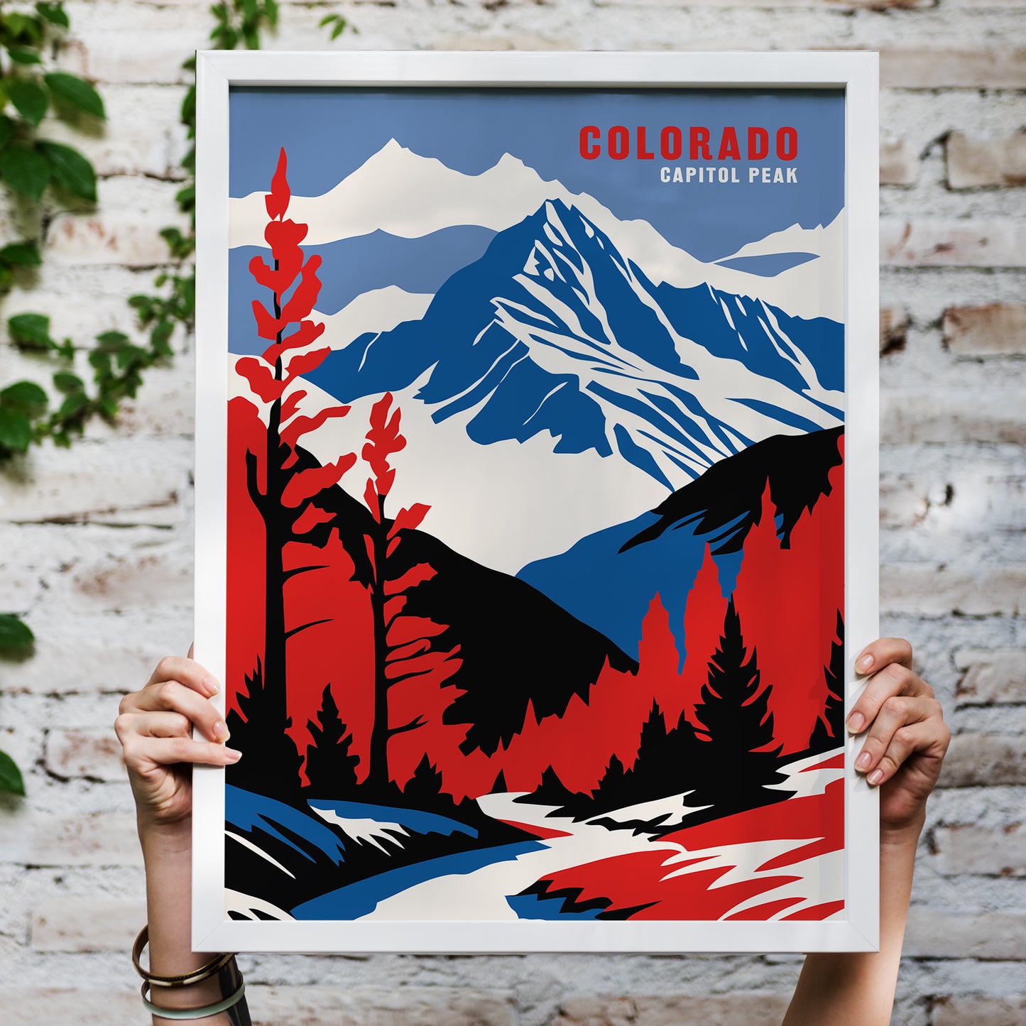 Colorado Capitol Peak Landscape Poster